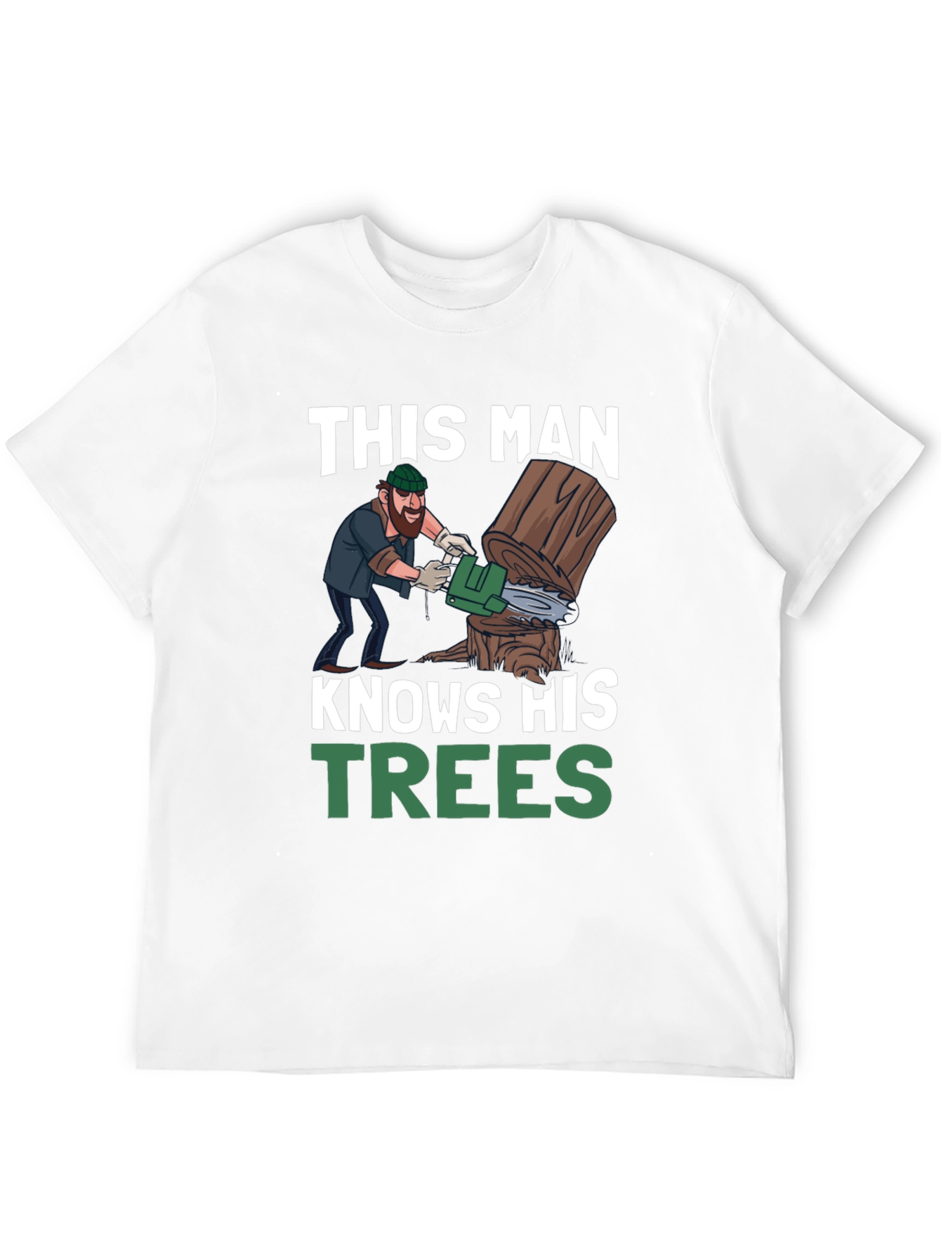Black This Man Knows His Trees Graphic T-Shirt view 12