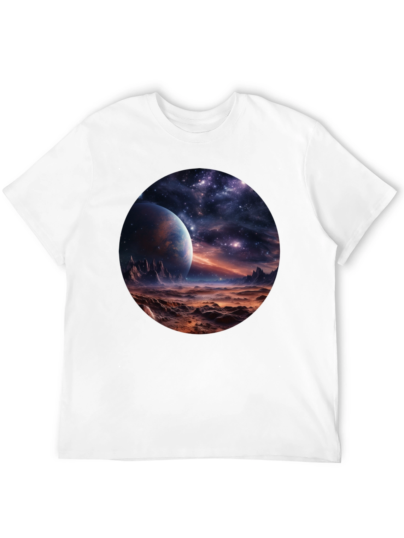 Black Cosmic Planet Graphic Tee - Black view 12