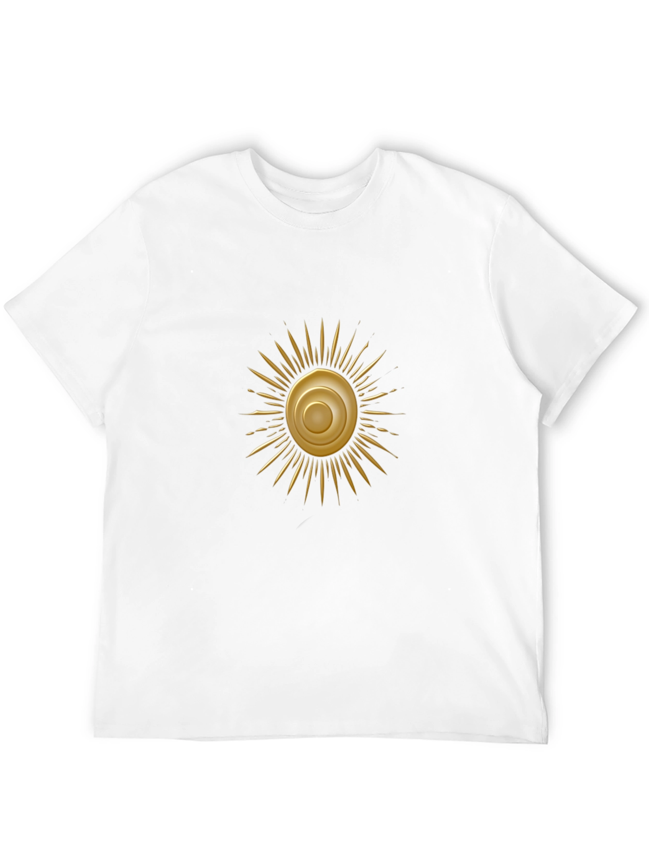 Black Golden Sun Graphic Black T-Shirt view 12