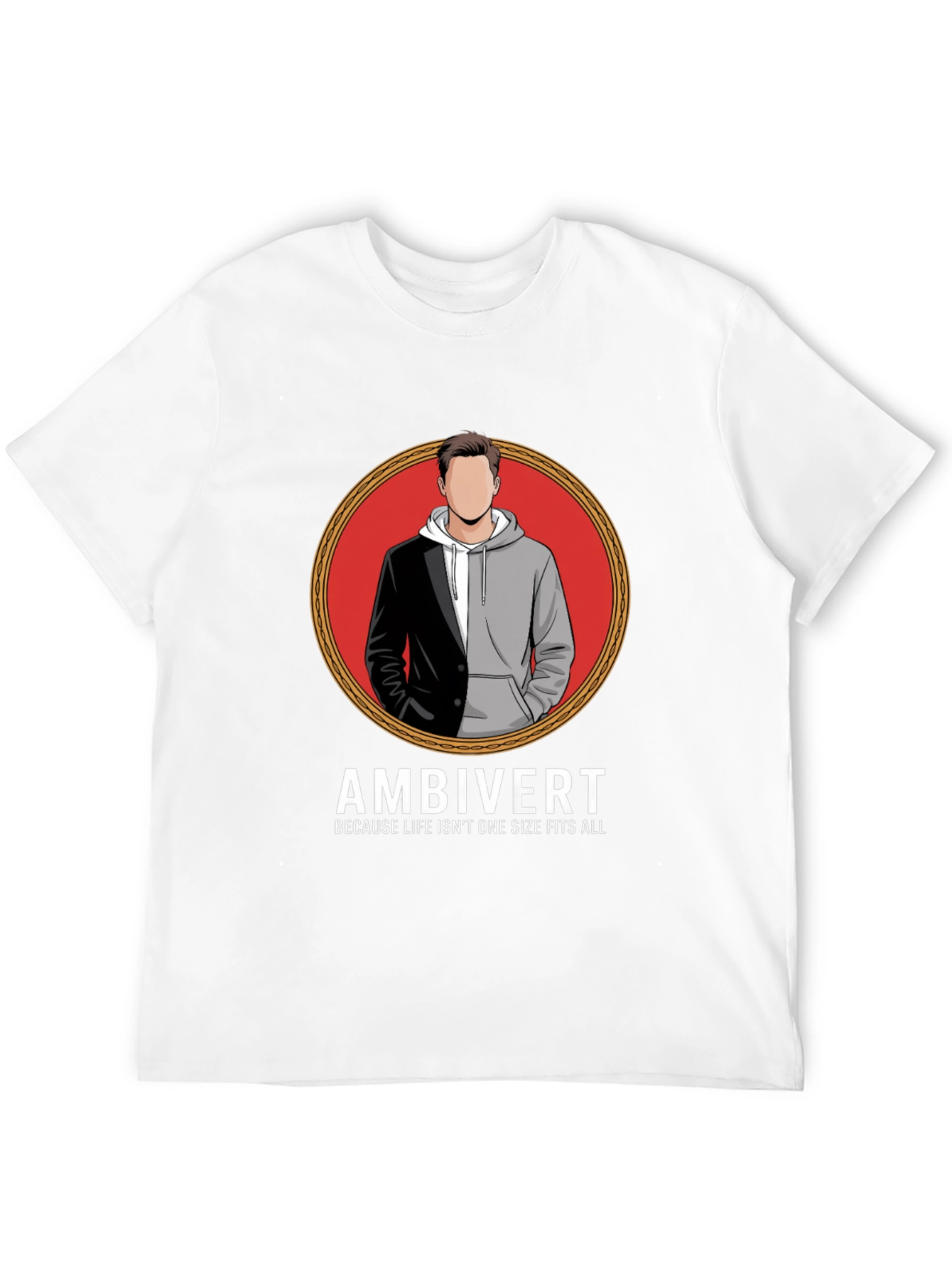 Black Ambivert T-Shirt - Because Life Isn't One Size Fits All view 12