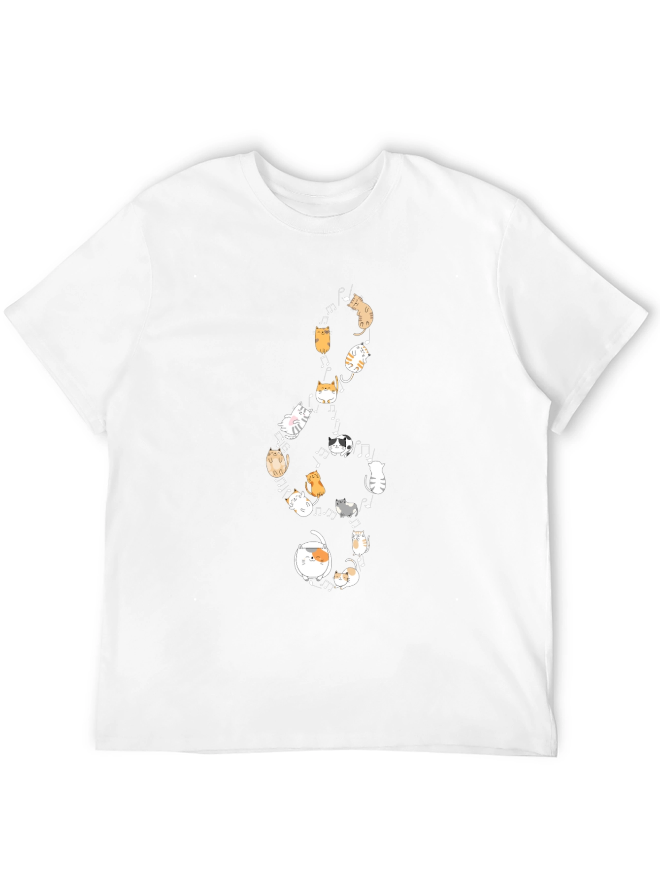 Black Cats Music Note Black T-Shirt view 12