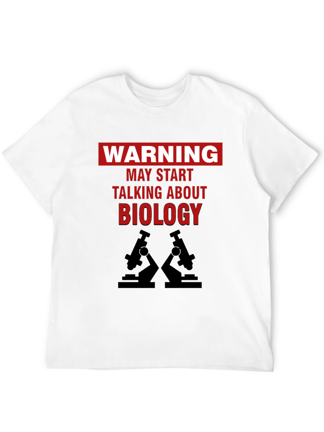 Black Warning Biology T-Shirt - Funny Science Tee view 12