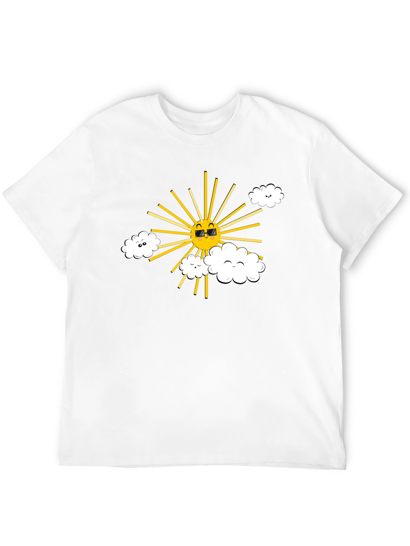 Black Cool Sun & Cloud Graphic Tee - Black view 12