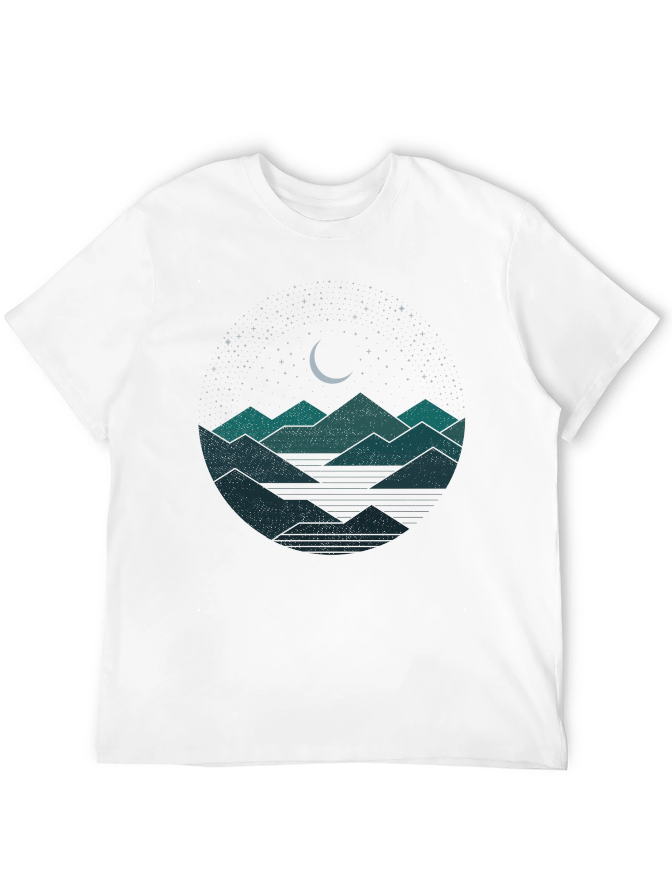 Black Mountain Moon Graphic Tee - Nature Lover's Black T-Shirt view 12