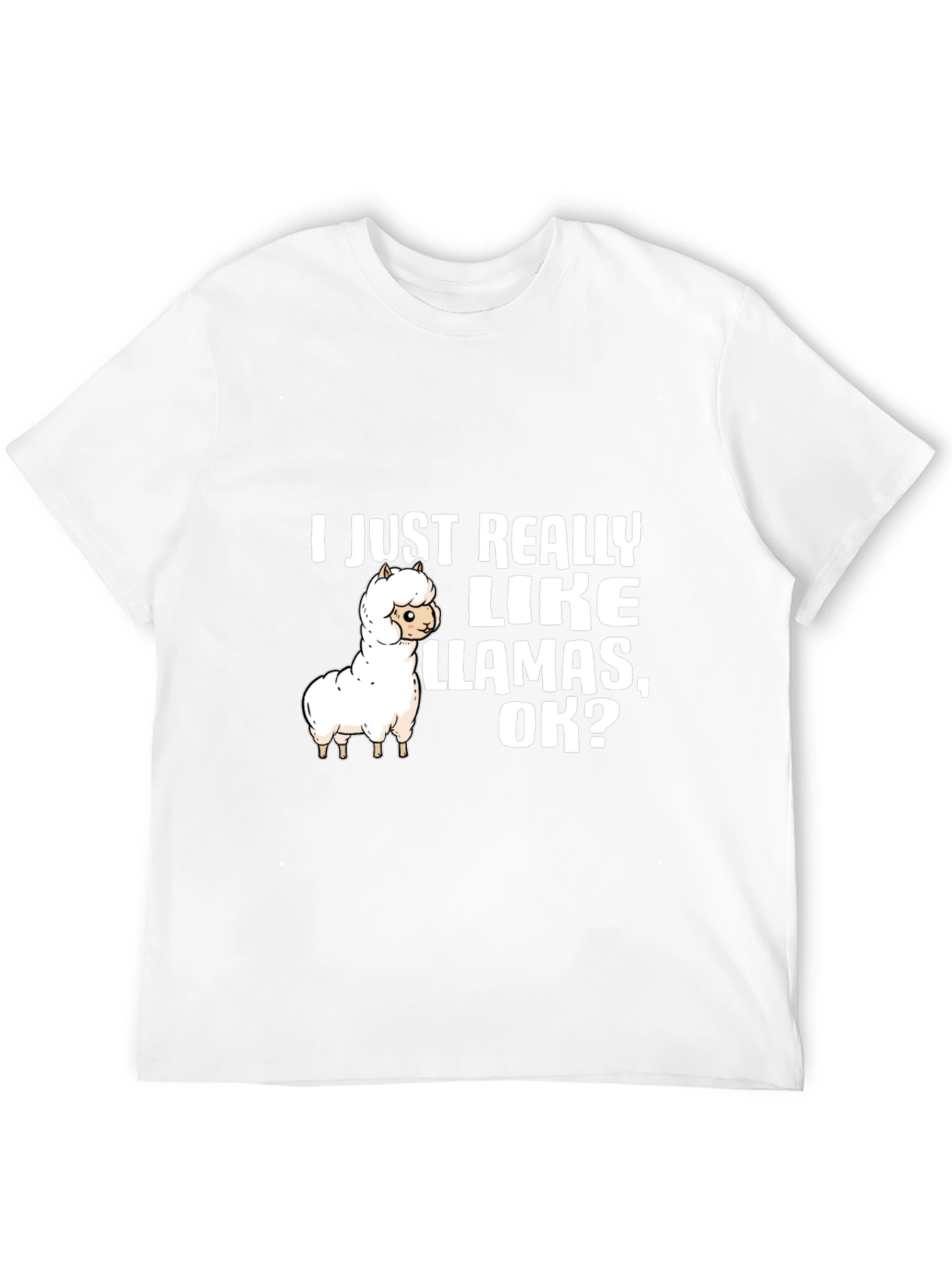 Black Llama Lover T-Shirt: I Just Really Like Llamas, OK? view 12