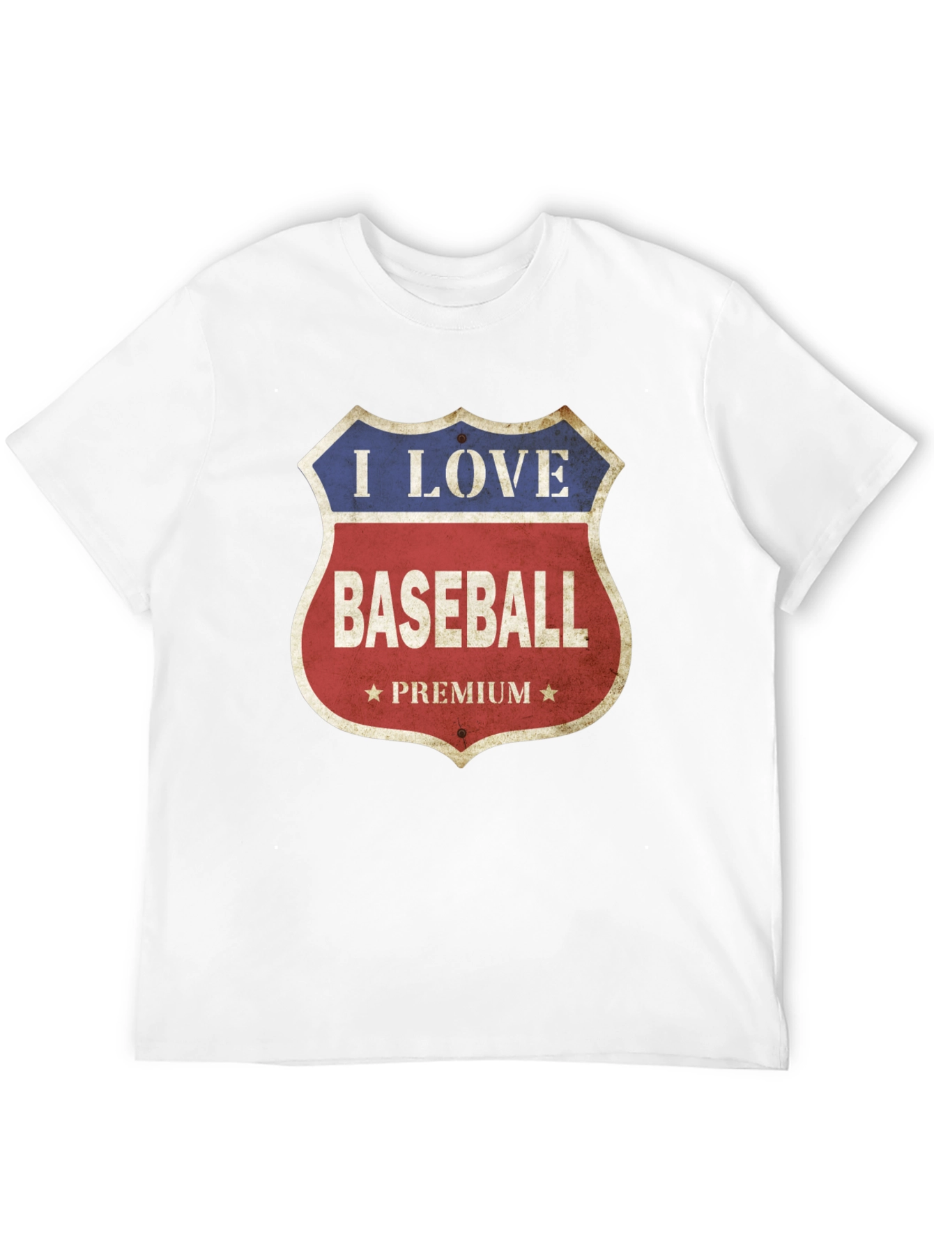 Black I Love Baseball Premium T-Shirt view 12