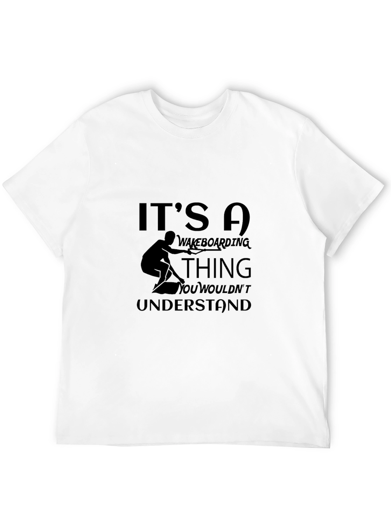 Black Wakeboarding Thing T-Shirt view 12