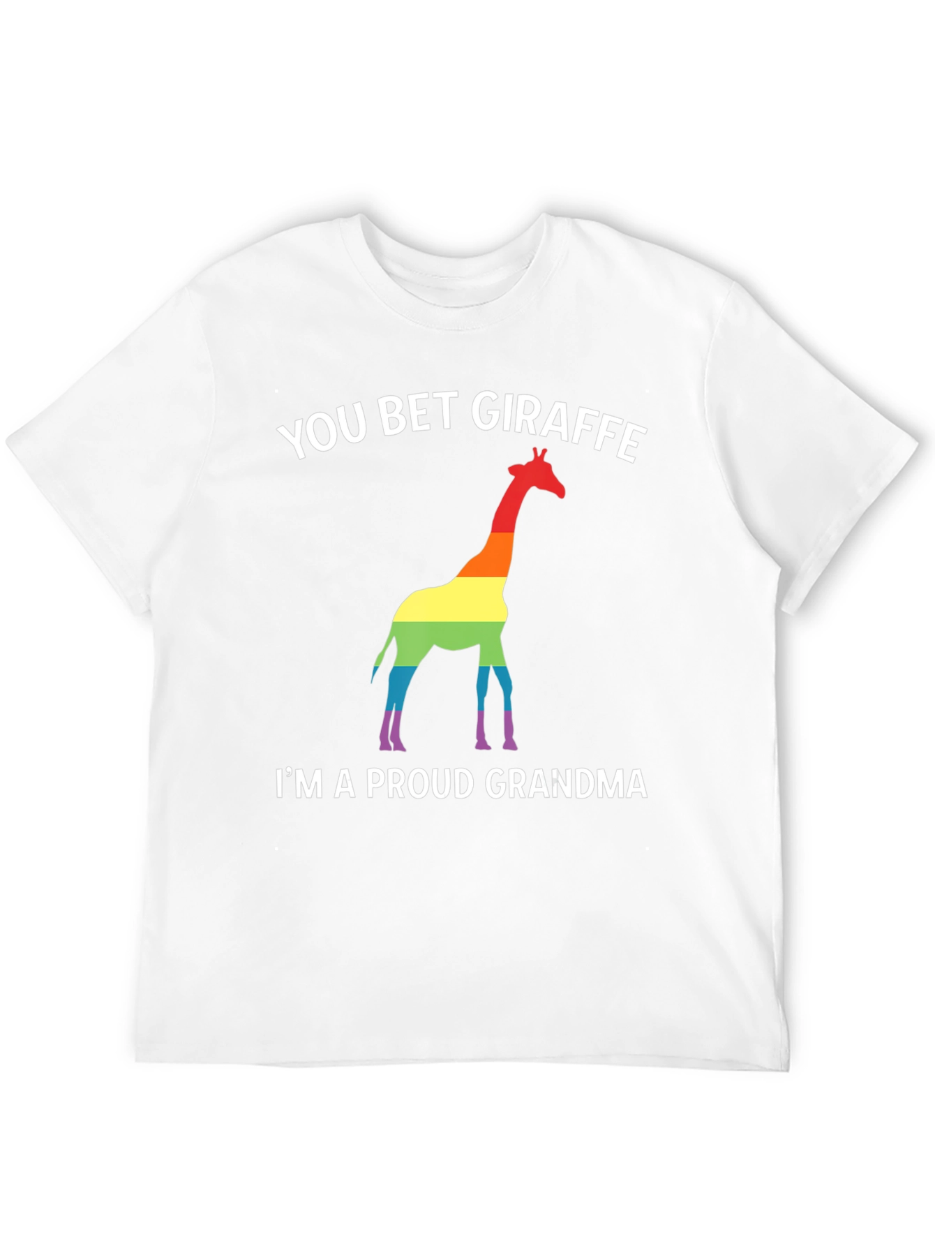 Black You Bet Giraffe Pride Grandma T-Shirt view 12