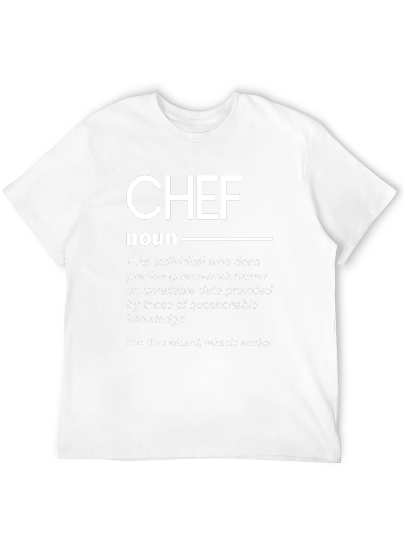 Black Chef Definition T-Shirt: Humorous Cook Noun Tee view 12
