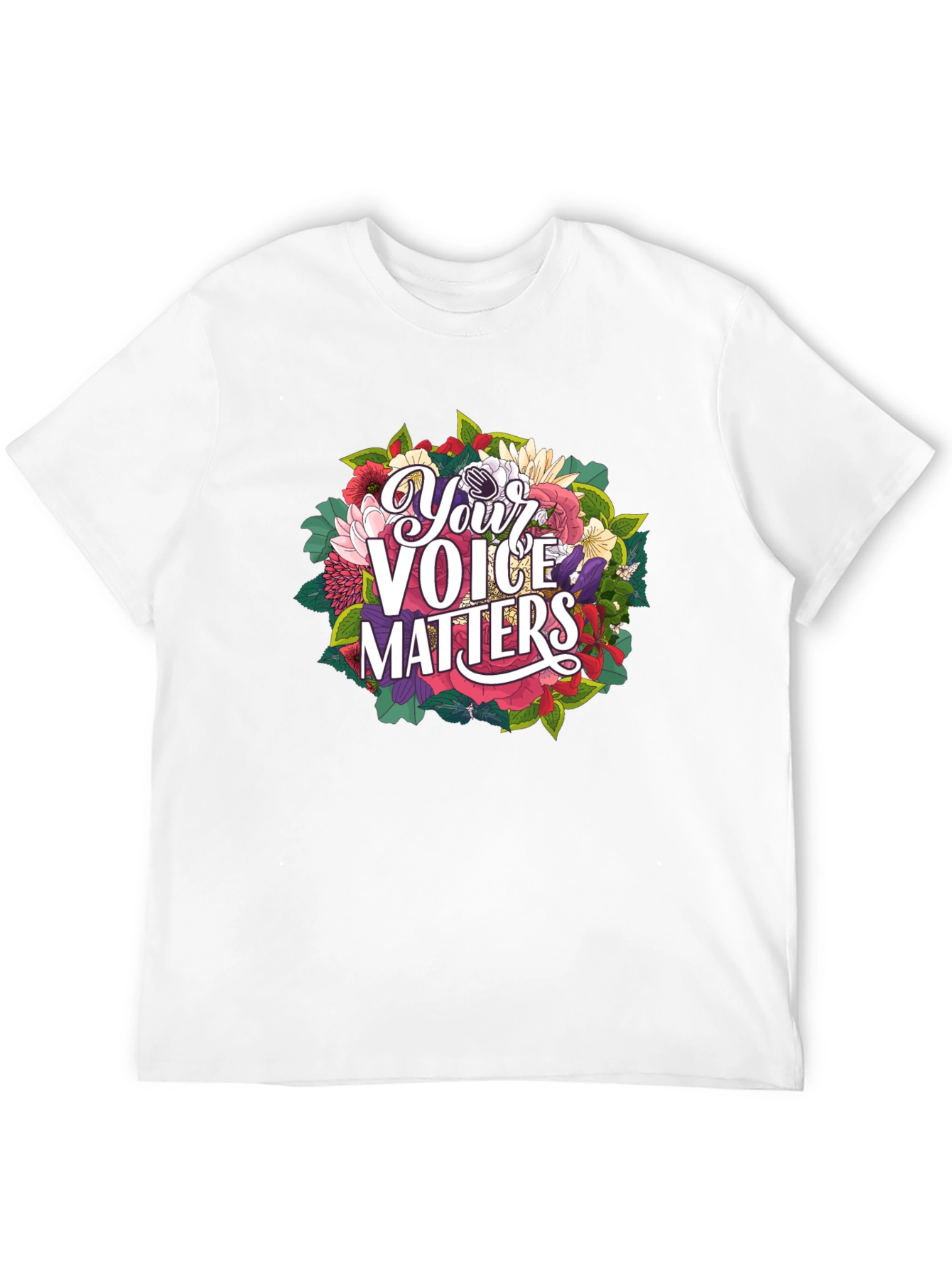 Black Your Voice Matters Graphic Tee - Black view 12
