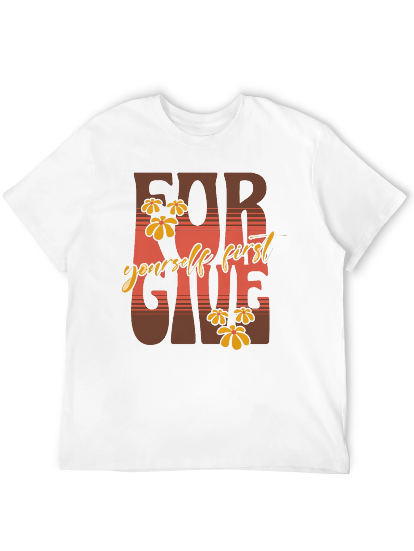 Black Forgive Yourself First Graphic Tee - Stylish Comfort view 12