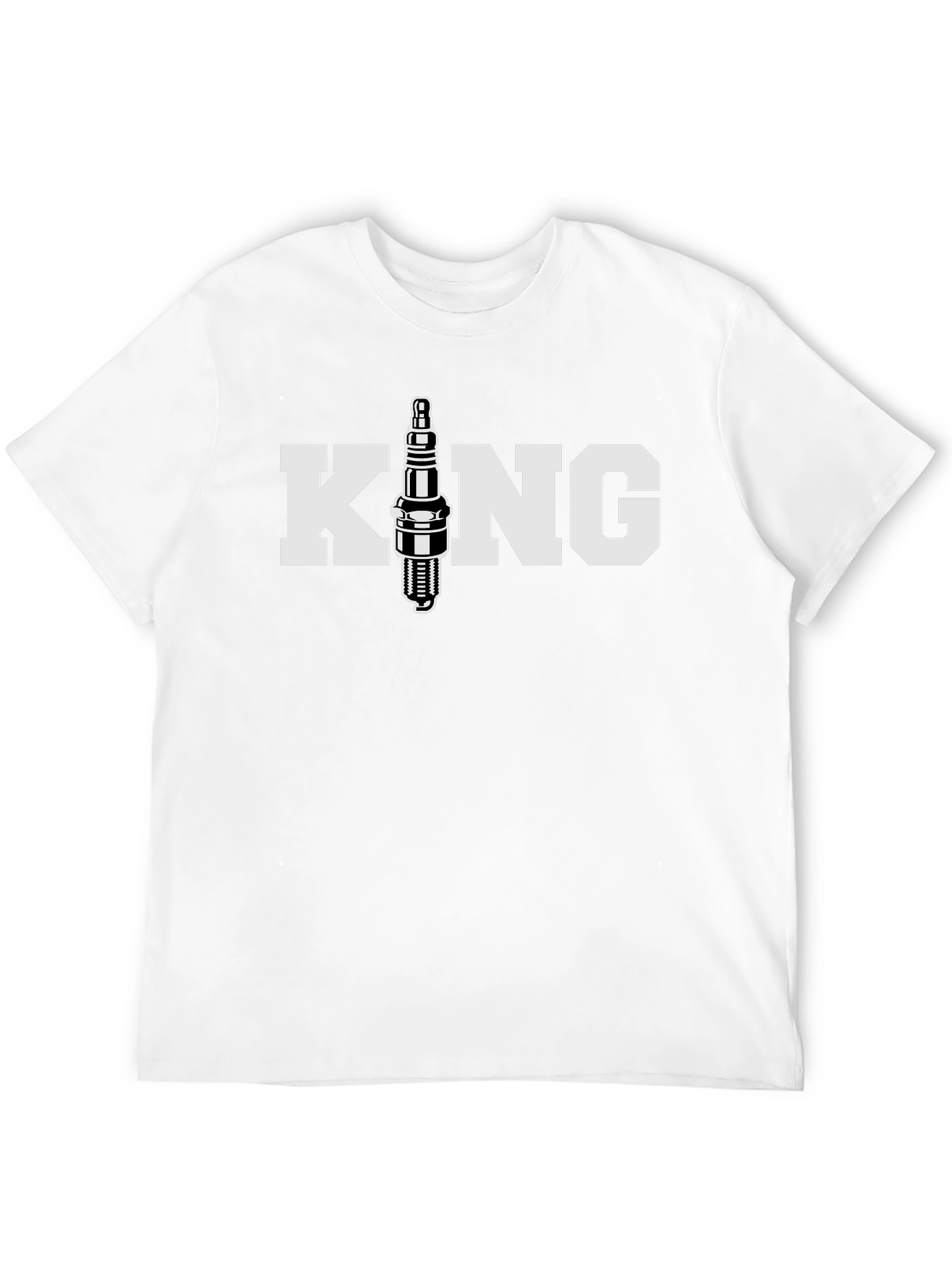 Black King Spark Plug Graphic Tee - Black Cotton T-Shirt view 12