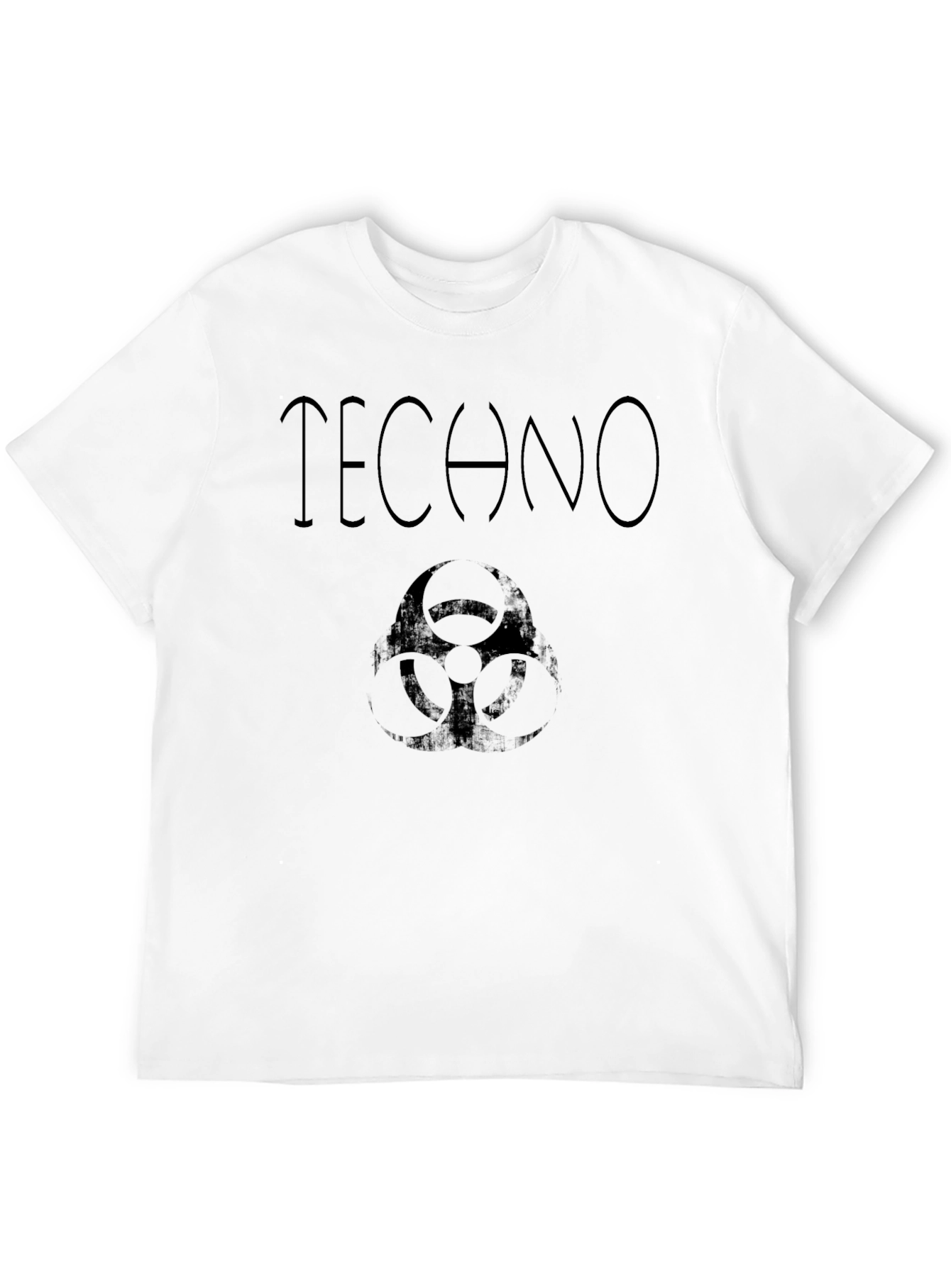 Black Techno Biohazard Graphic Tee - Black view 12