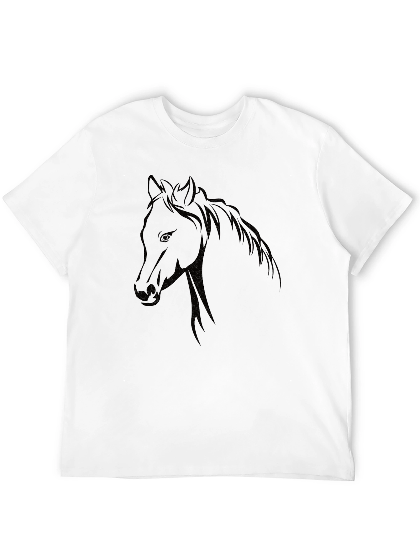 Black Black Horse Graphic T-Shirt - Unisex Design view 12