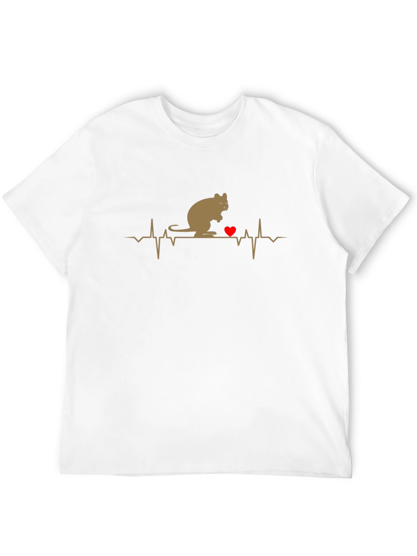 Black Quokka Heartbeat T-Shirt - Black Cotton Tee view 12