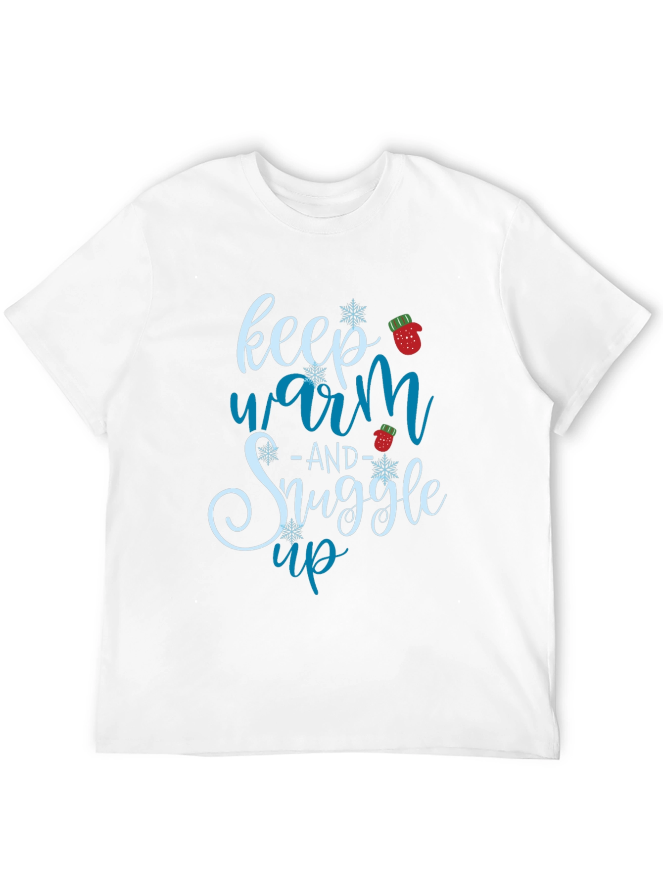 Black Keep Warm and Snuggle Up Winter Holiday Graphic Tee view 12