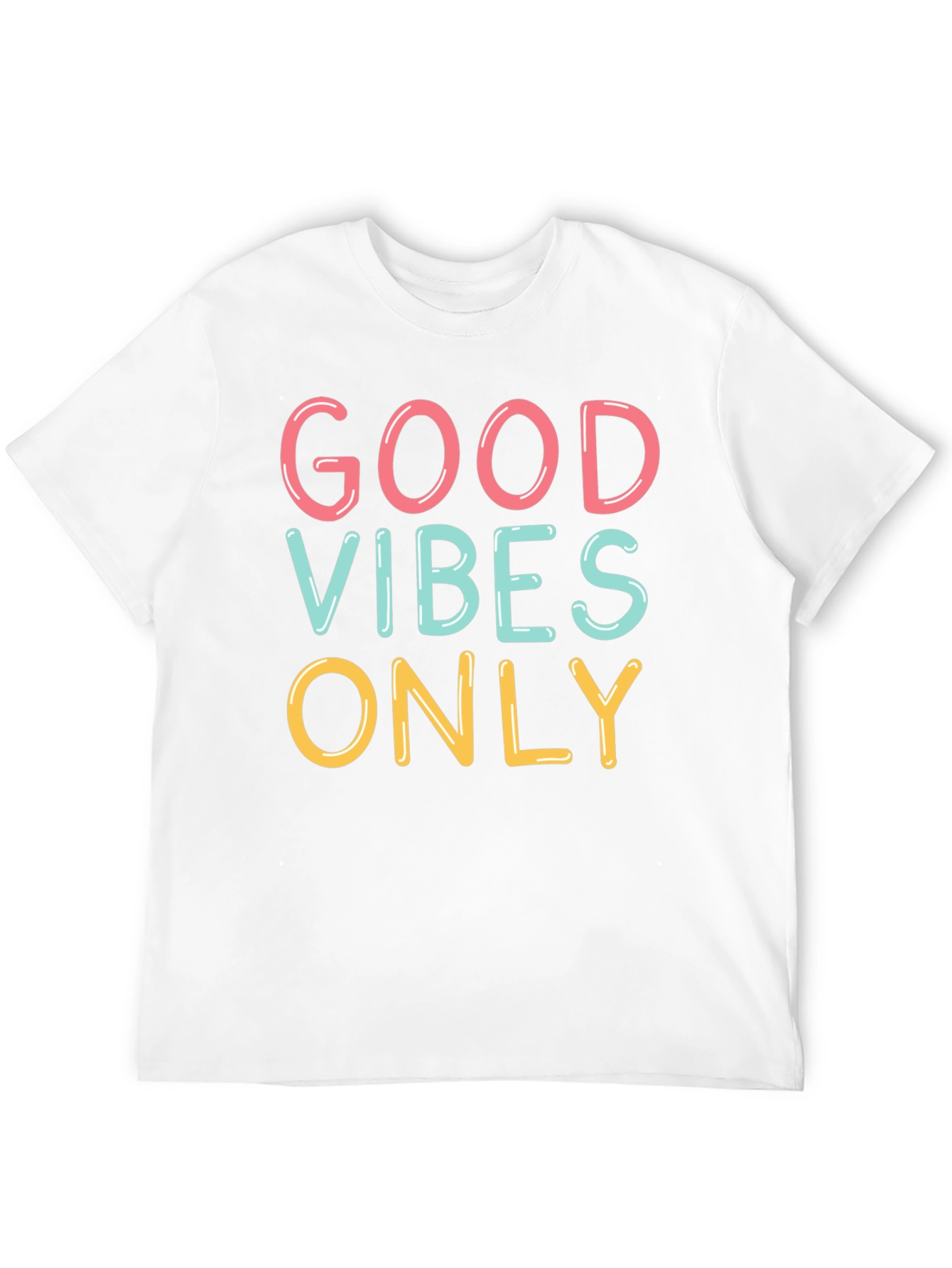 Black Good Vibes Only Graphic Tee - Black Unisex T-Shirt view 12