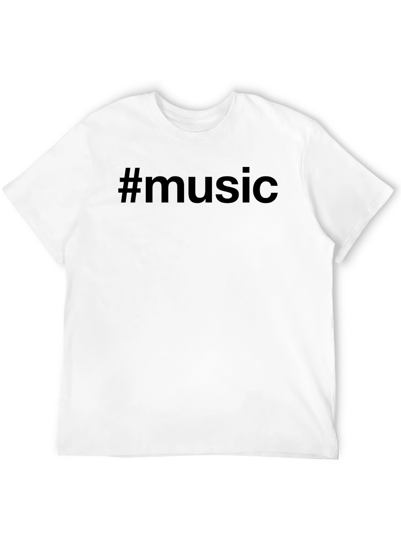 Black #Music Black T-Shirt - Trendy Casual Wear view 12