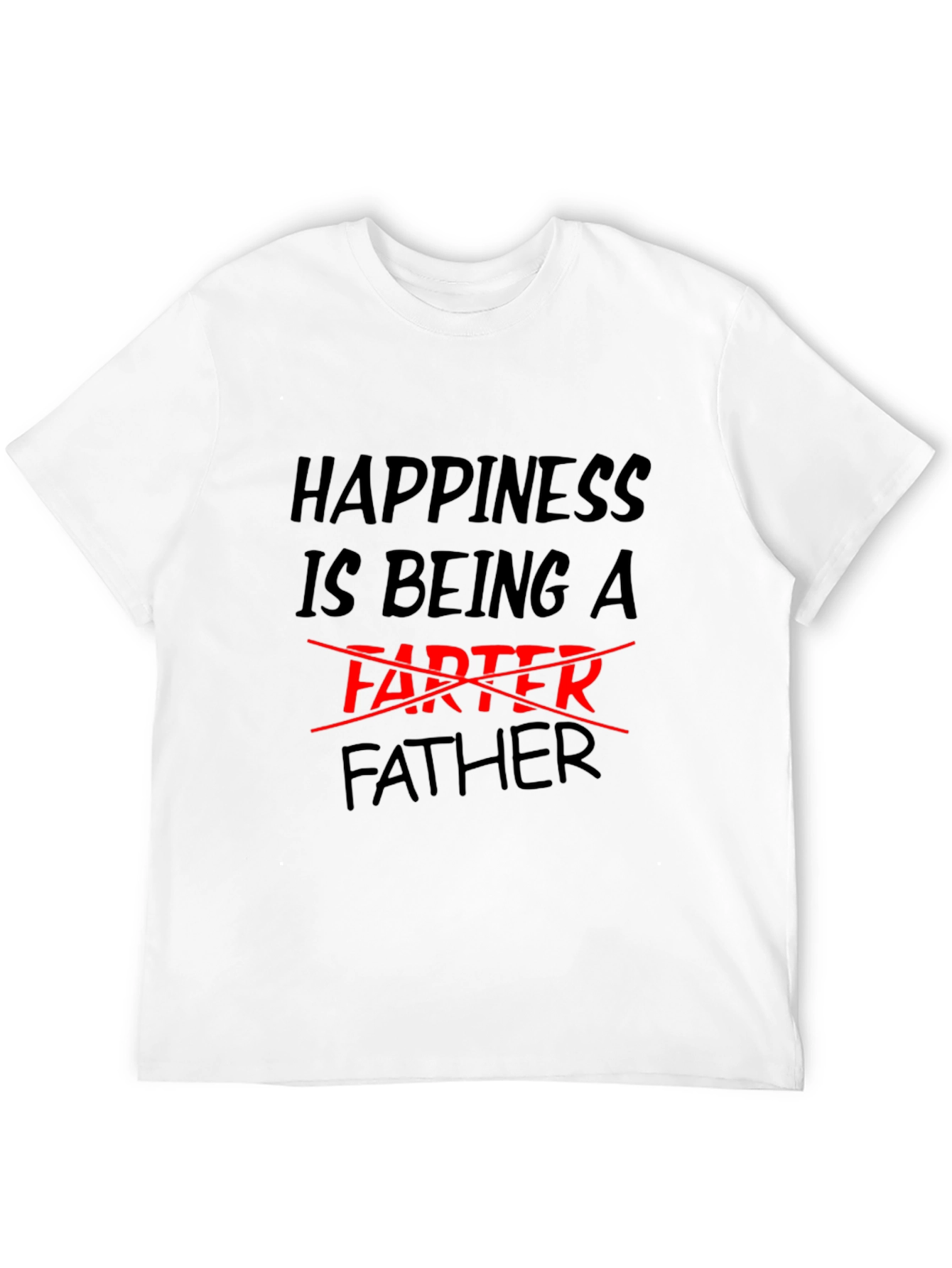Black Happiness is Being a Father Funny Black T-Shirt view 12
