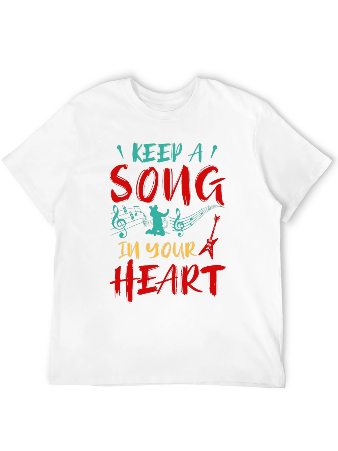 Black Keep A Song In Your Heart Graphic Tee view 12