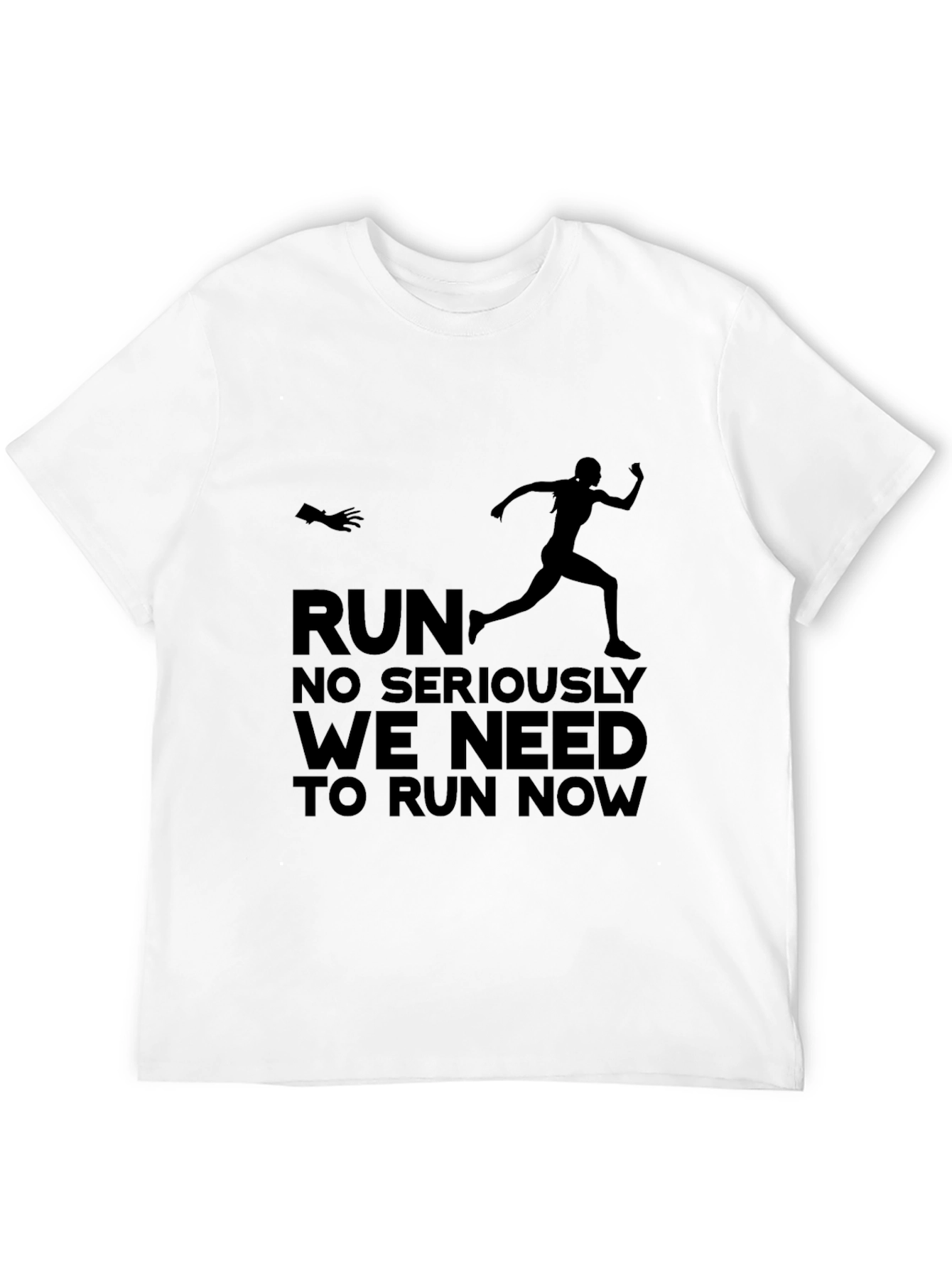Black Run Now Graphic Tee - Funny Activewear view 12