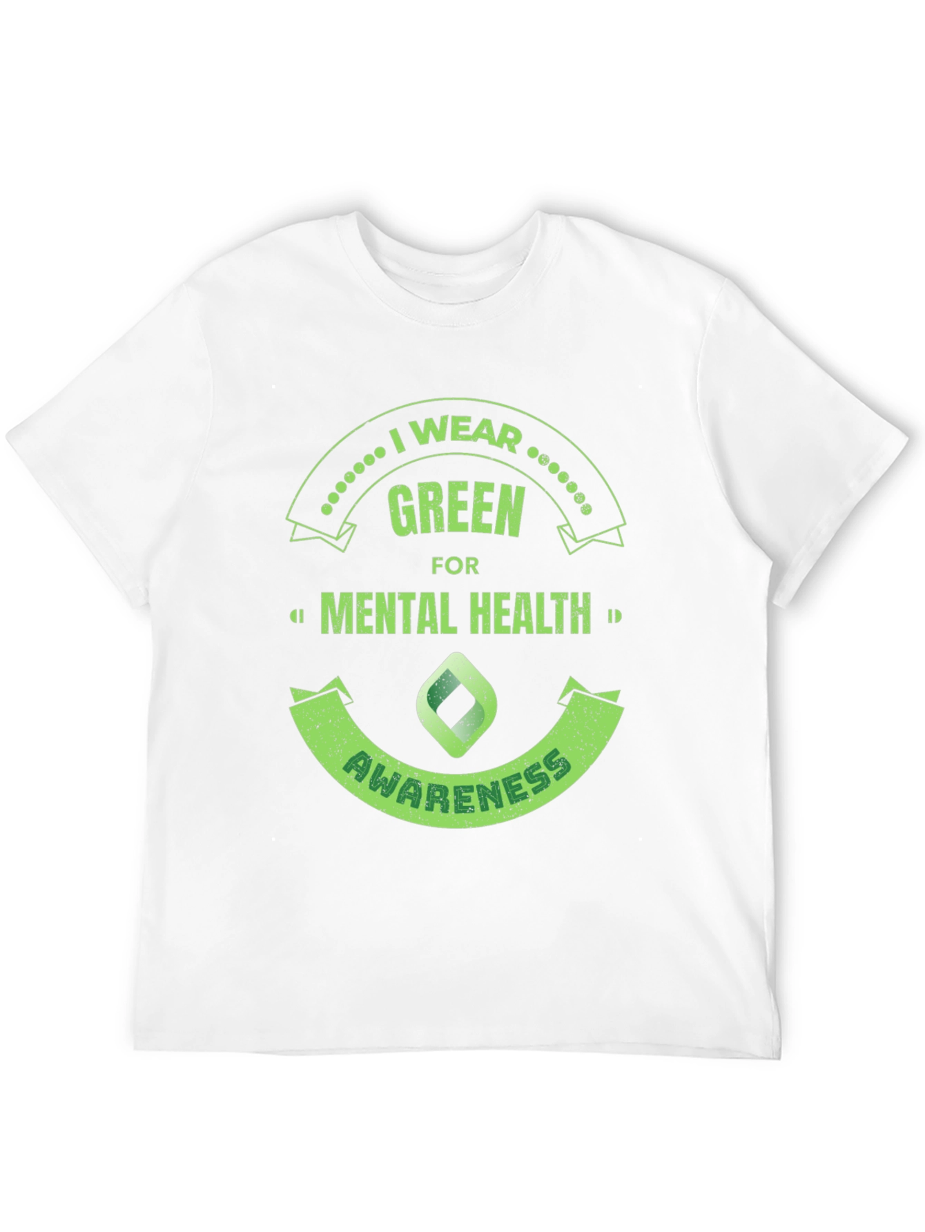 Black Green Mental Health Awareness T-Shirt view 12