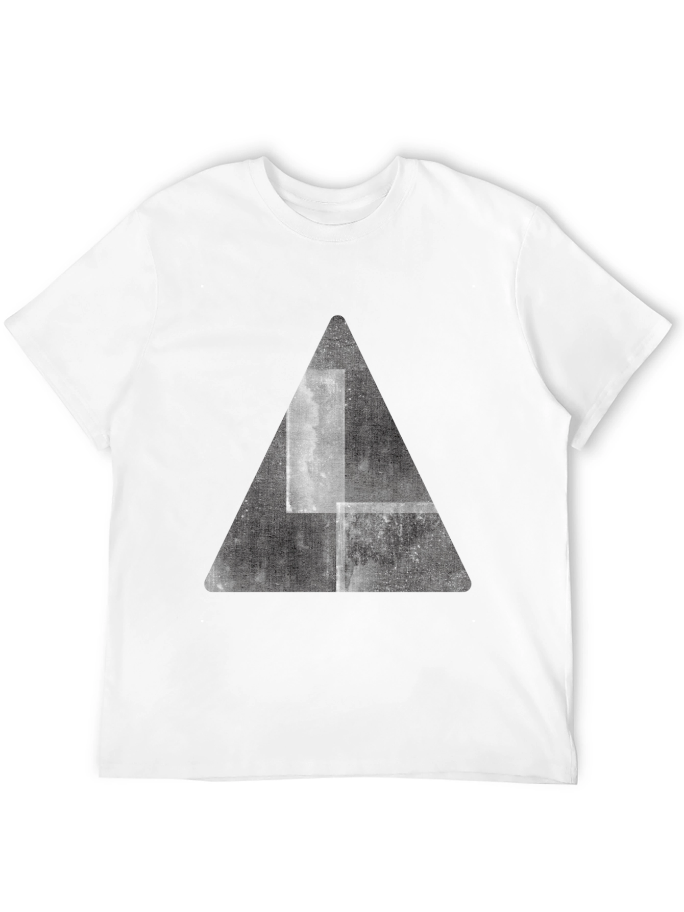 Black Black Graphic Tee - Triangle Design view 12