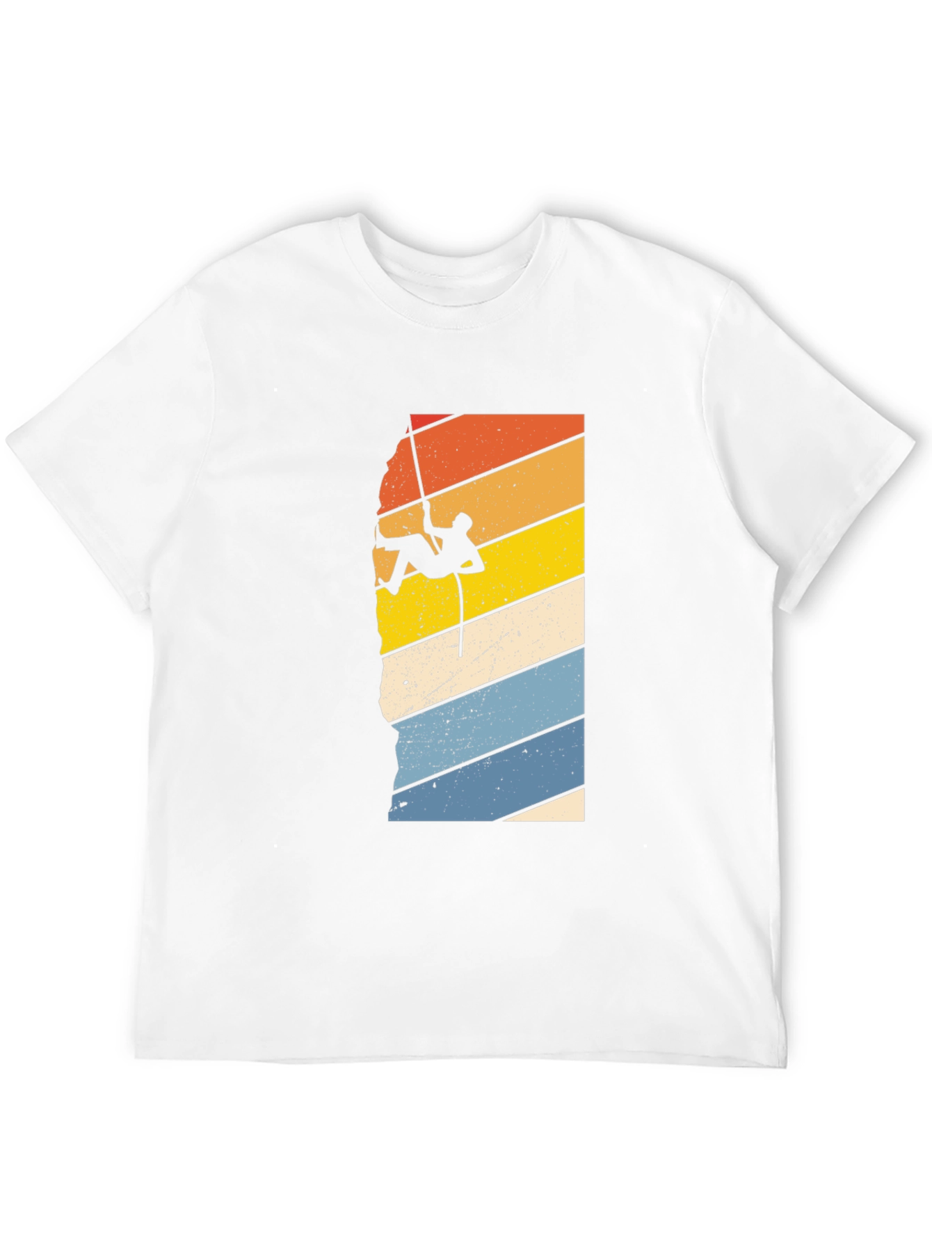 Black Retro Rock Climbing Graphic T-Shirt view 12