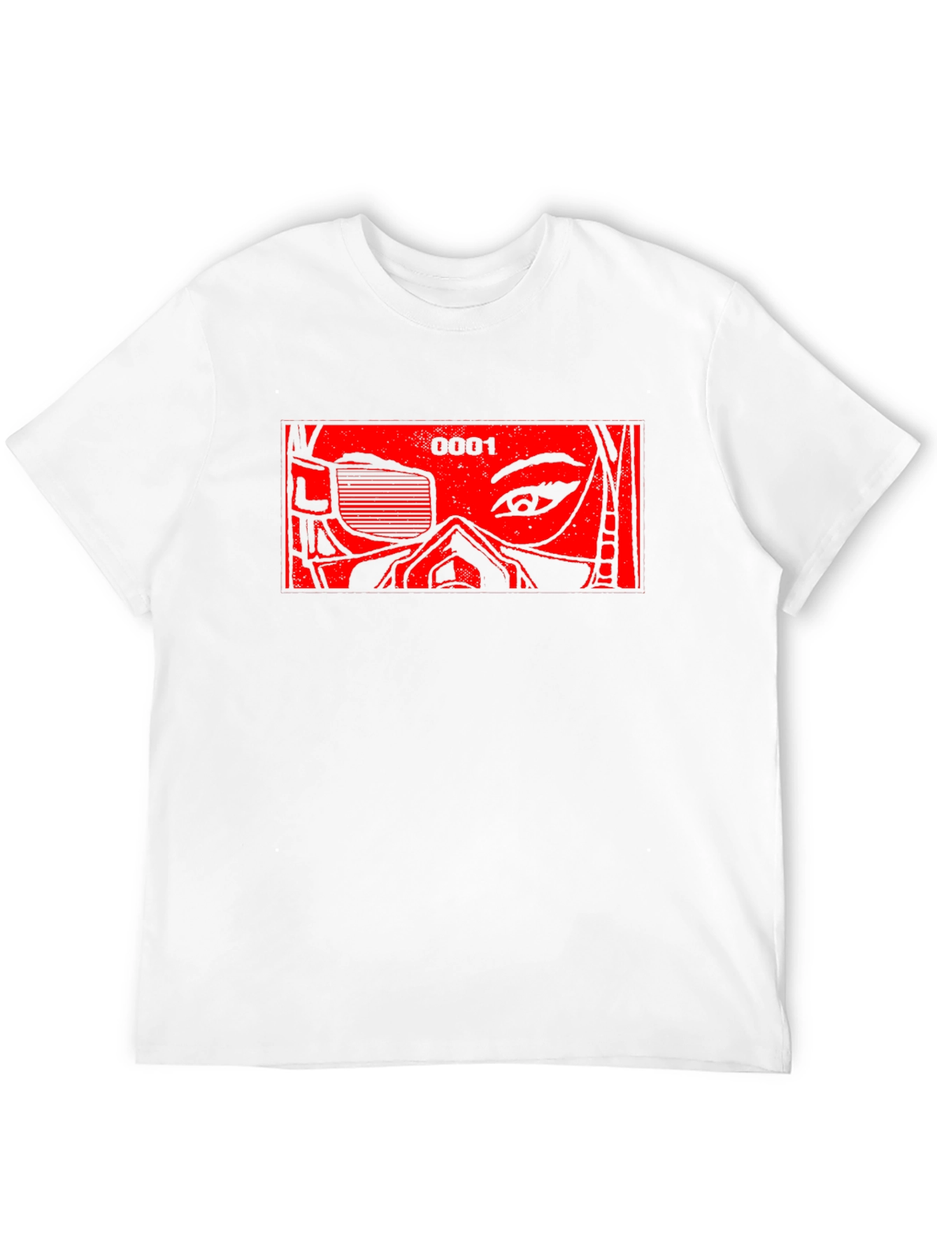 Black Cyberpunk Mask Graphic Tee - Black view 12