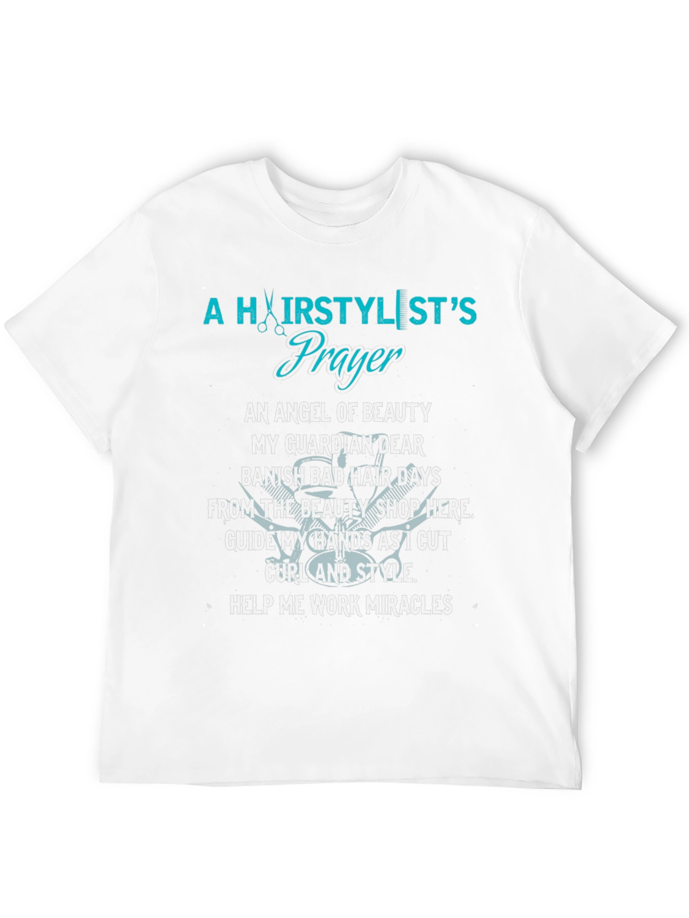 Black Hairstylist's Prayer Graphic T-Shirt view 12