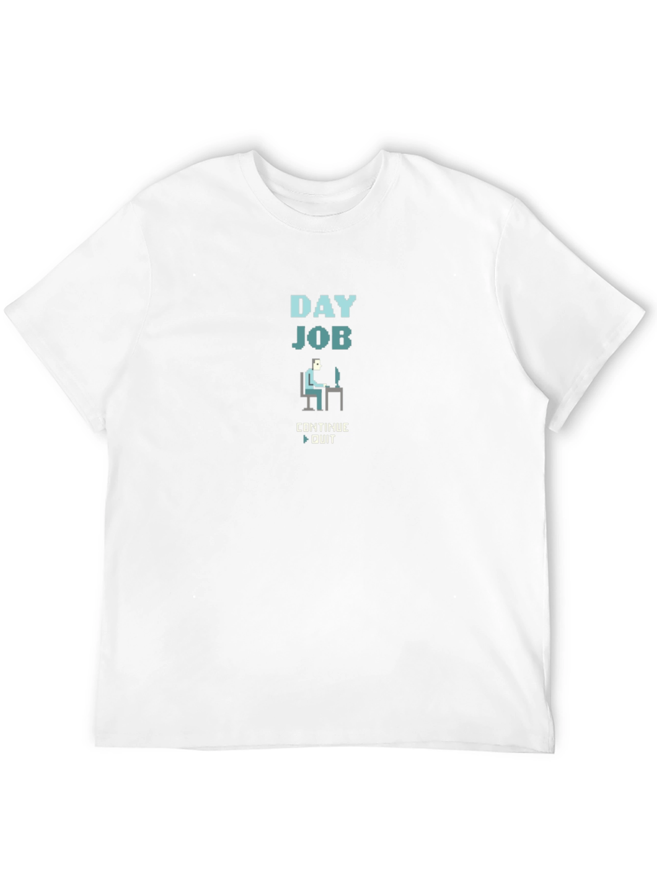 Black Day Job Gamer Tee - Black Cotton Crew Neck T-Shirt view 12