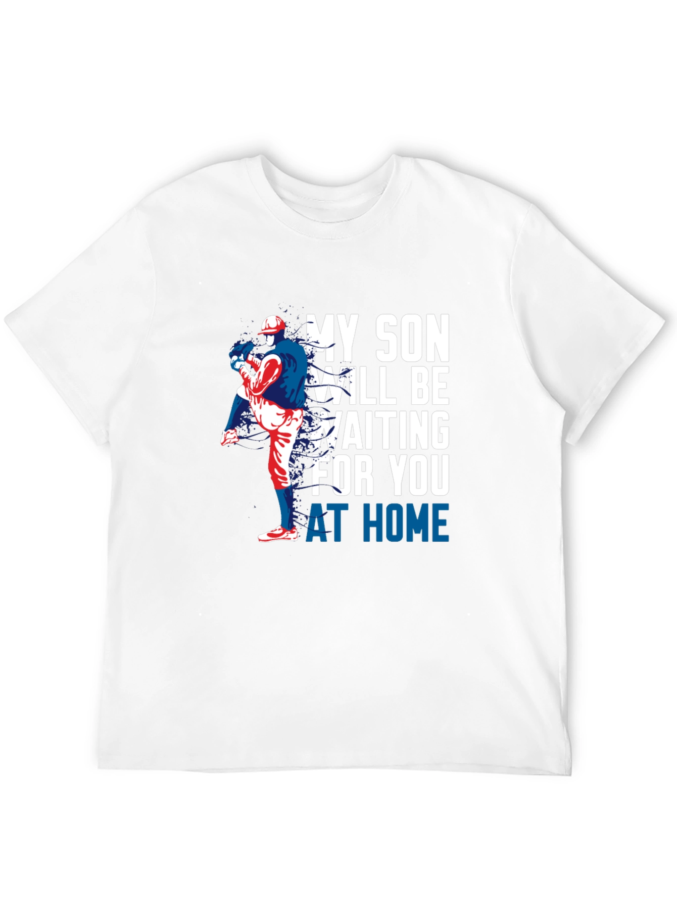 Black My Son Will Be Waiting Baseball T-Shirt view 12