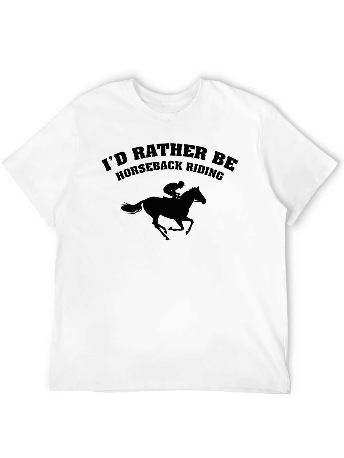 Black Horseback Riding T-Shirt - Unisex Black Tee view 12