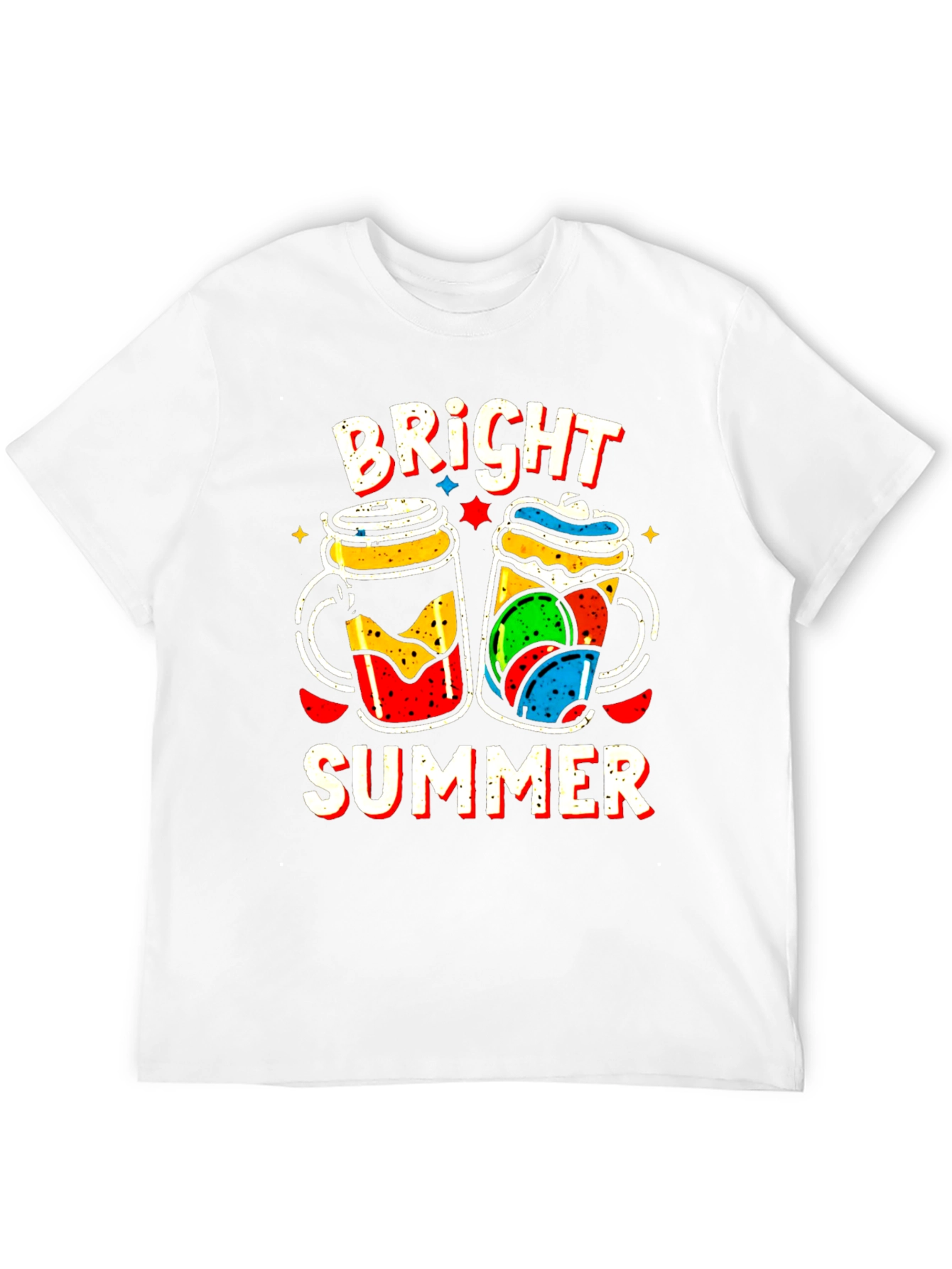 Black Bright Summer Graphic T-Shirt view 12
