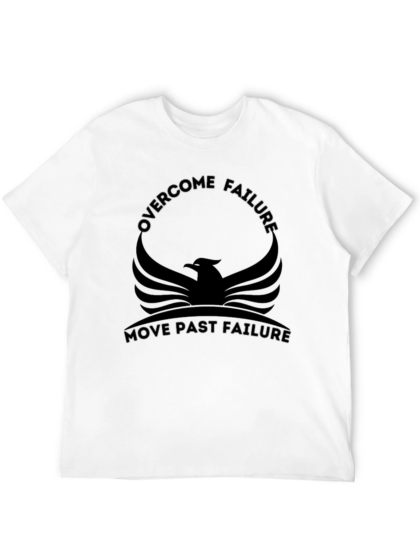 Black Motivational Phoenix Graphic Black T-Shirt view 12