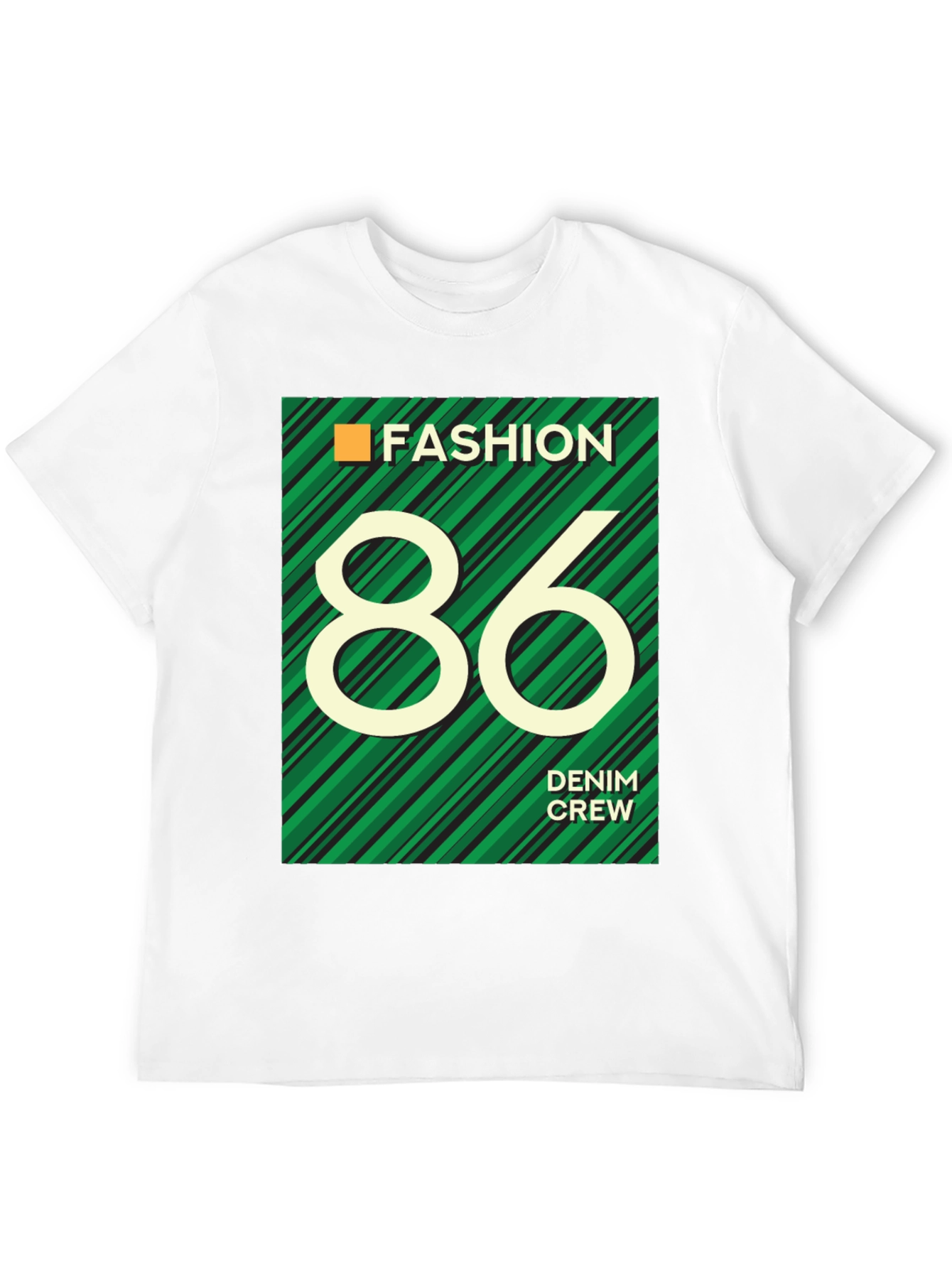 Black Fashion 86 Denim Crew Graphic T-Shirt view 12