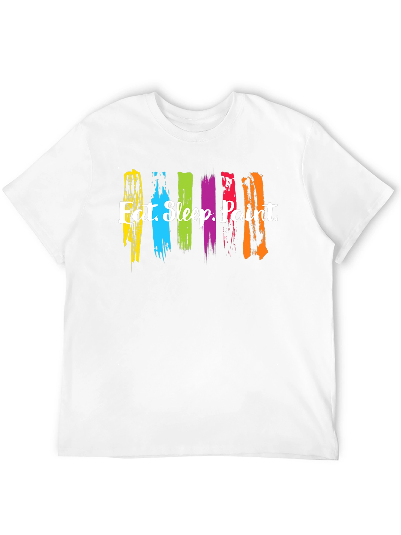 Black Eat Sleep Paint Brushstroke Graphic Tee view 12