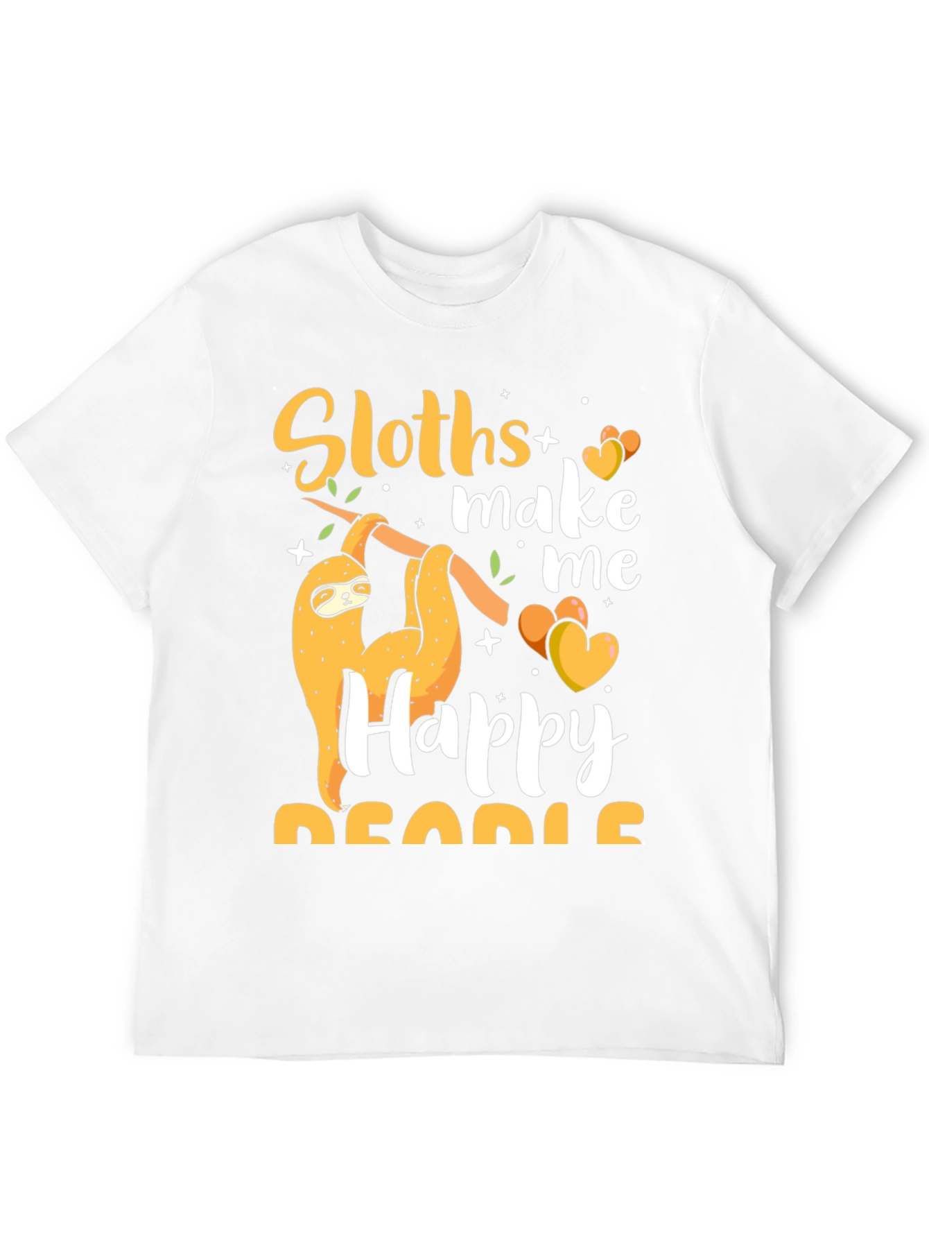 Black Sloth Lover T-Shirt - Sloths Make Me Happy view 12