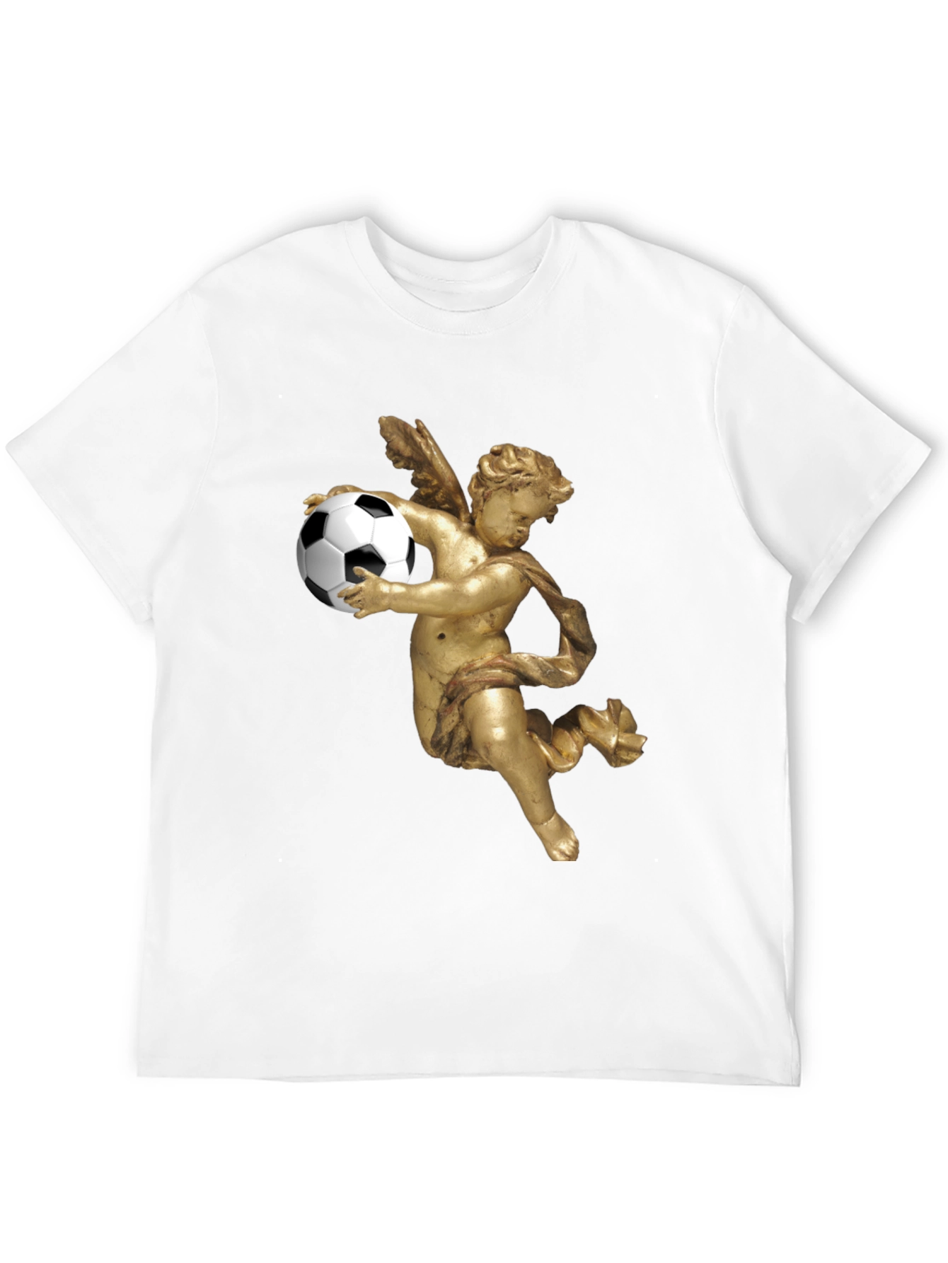 Black Angel Soccer T-Shirt - Black Graphic Tee view 12