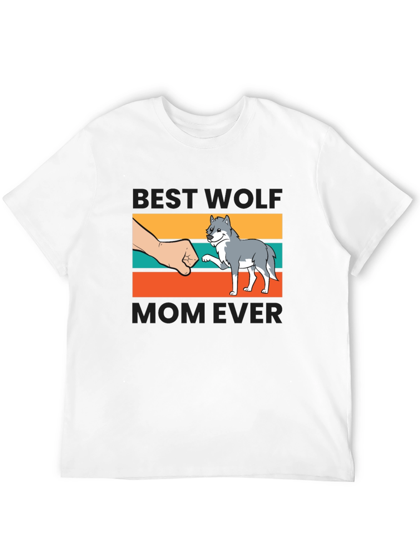 Black Best Wolf Mom Ever T-Shirt view 12