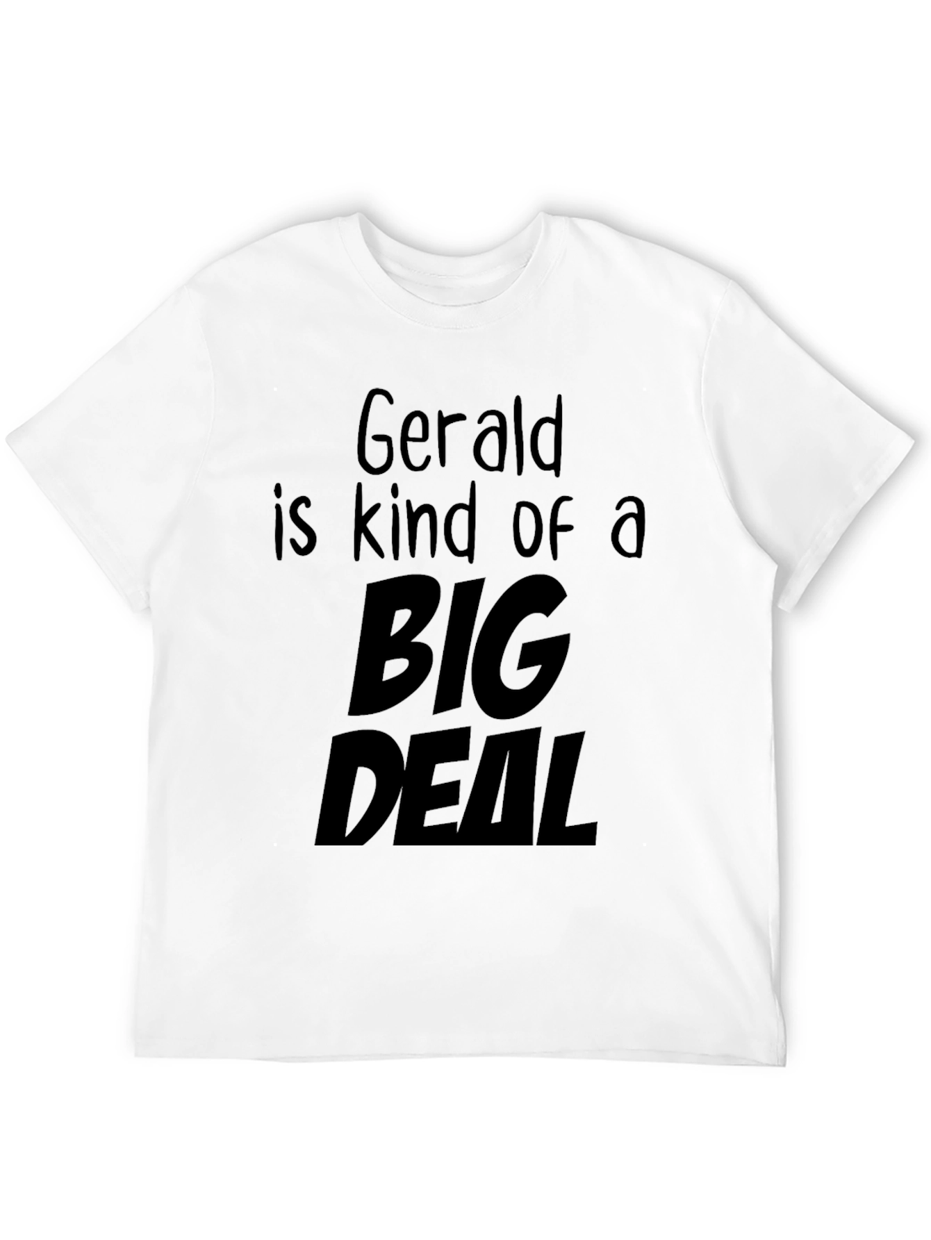 Black Gerald Big Deal Black Cotton T-Shirt view 12