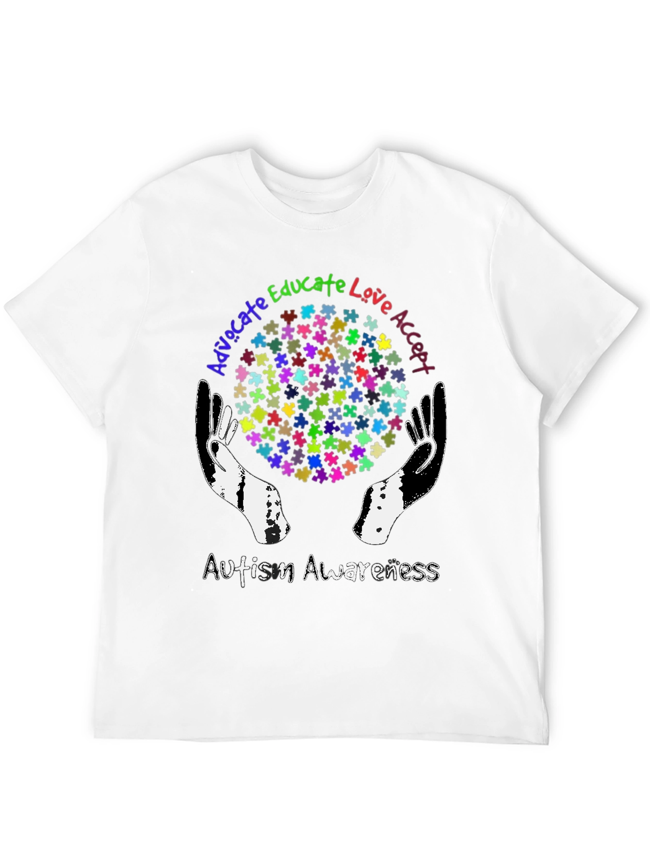 Black Autism Awareness T-Shirt Advocate Educate Love view 12