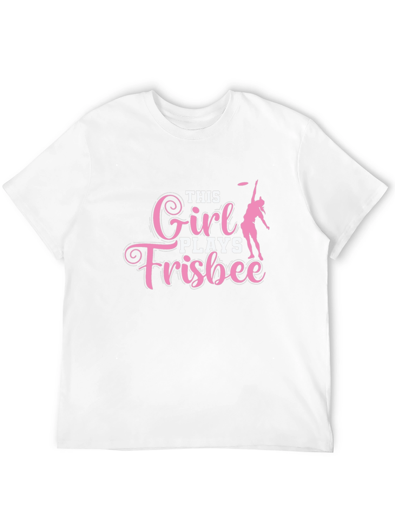 Black This Girl Plays Frisbee T-Shirt view 12