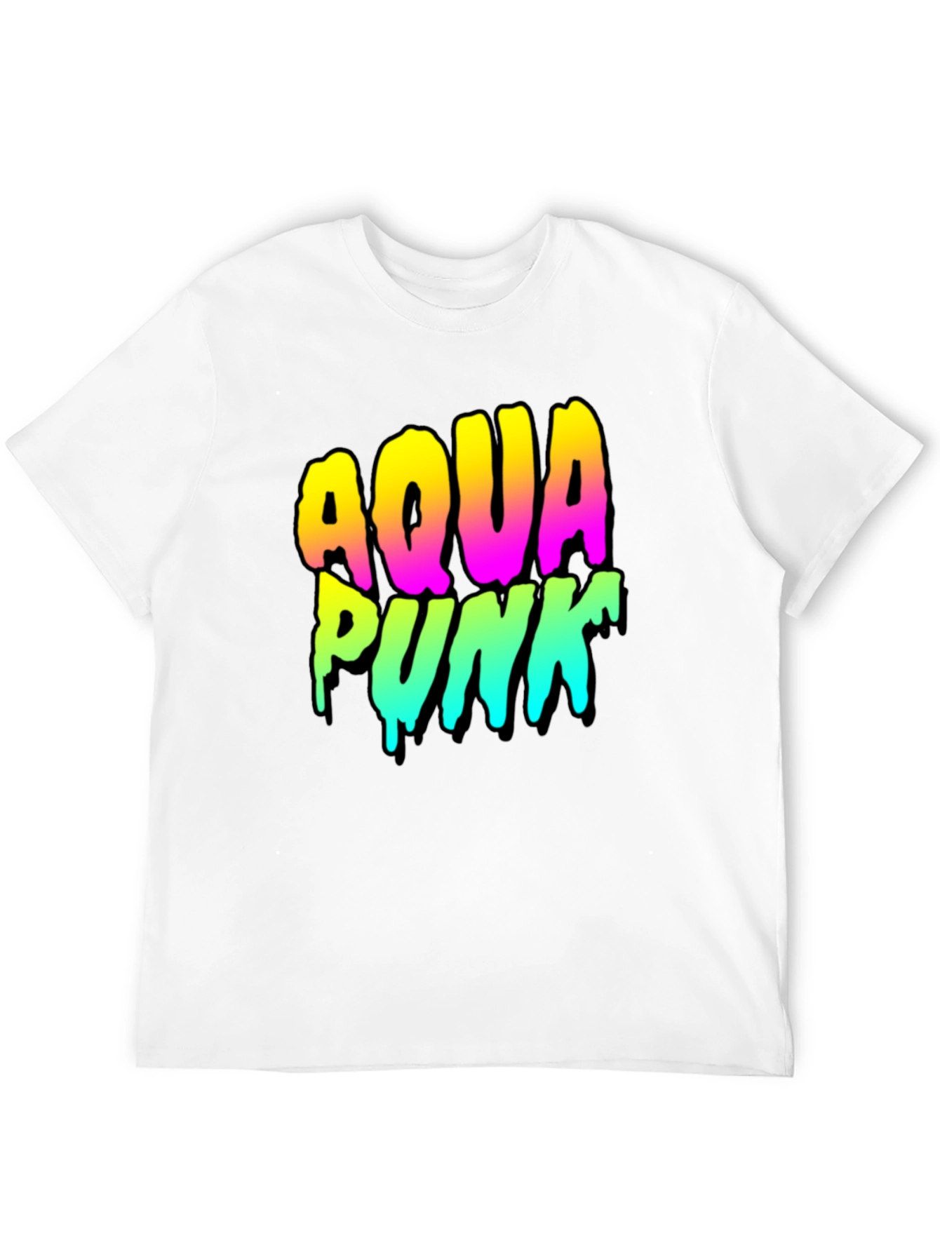 Black Aqua Punk Graphic Tee - Black view 12