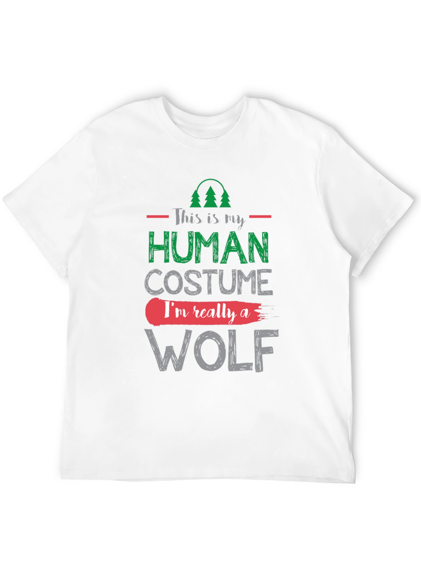 Black Human Costume Wolf Graphic T-Shirt view 12