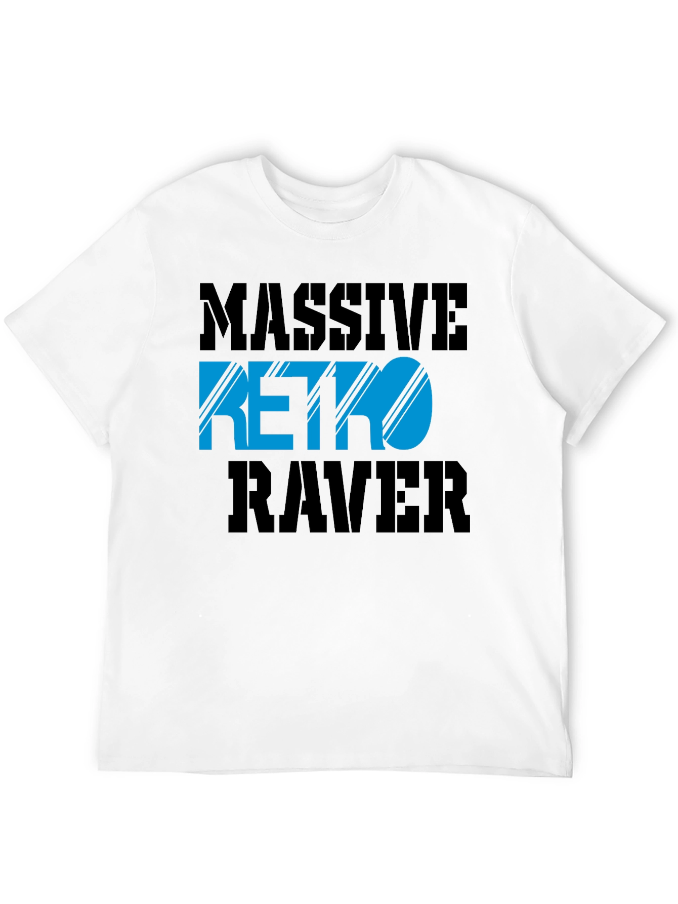 Black Massive Retro Raver Graphic Tee view 12