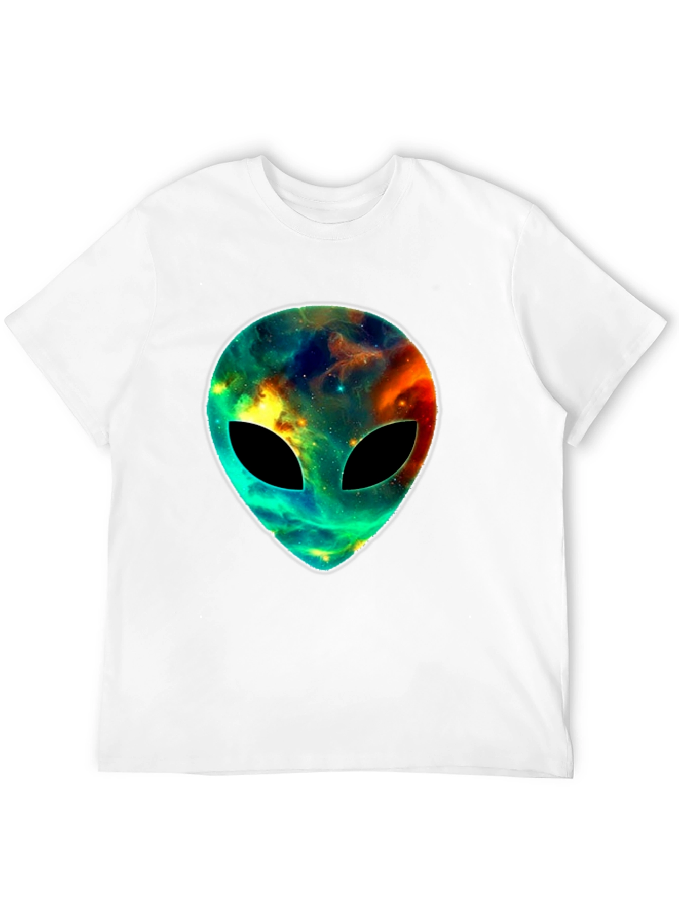 Black Cosmic Alien Head T-Shirt - Black Graphic Tee view 12