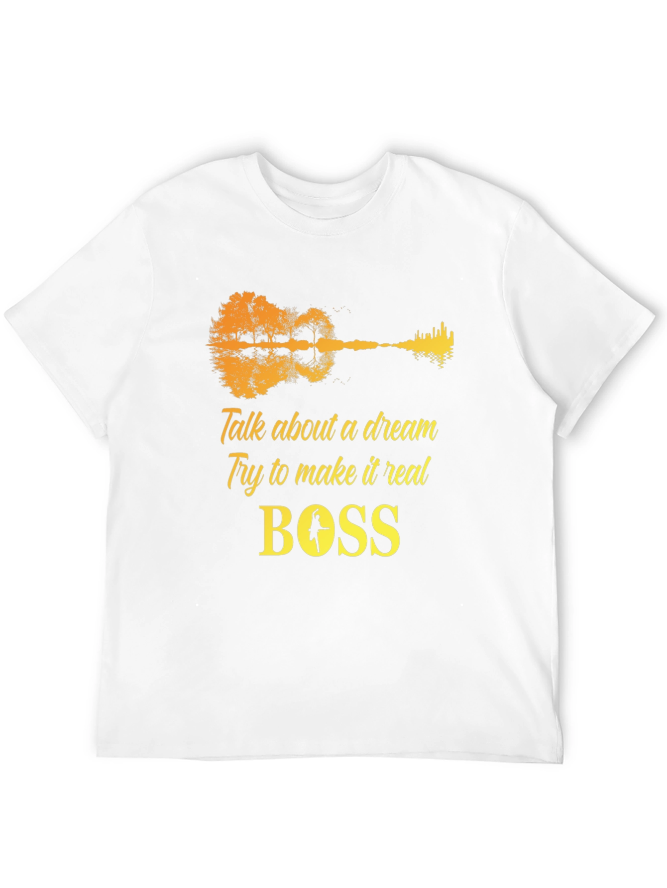 Black Dream Guitar T-Shirt - Black Cotton Graphic Tee view 12