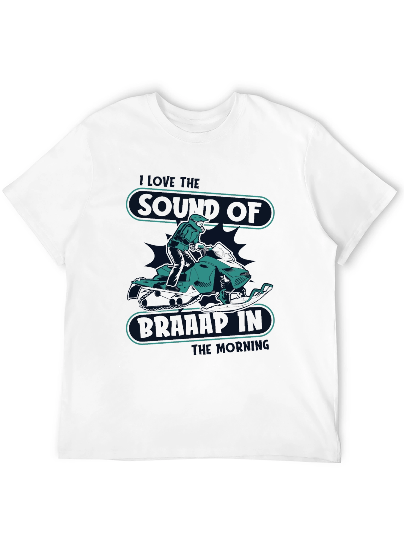 Black Snowmobile T-Shirt - I Love The Sound view 12