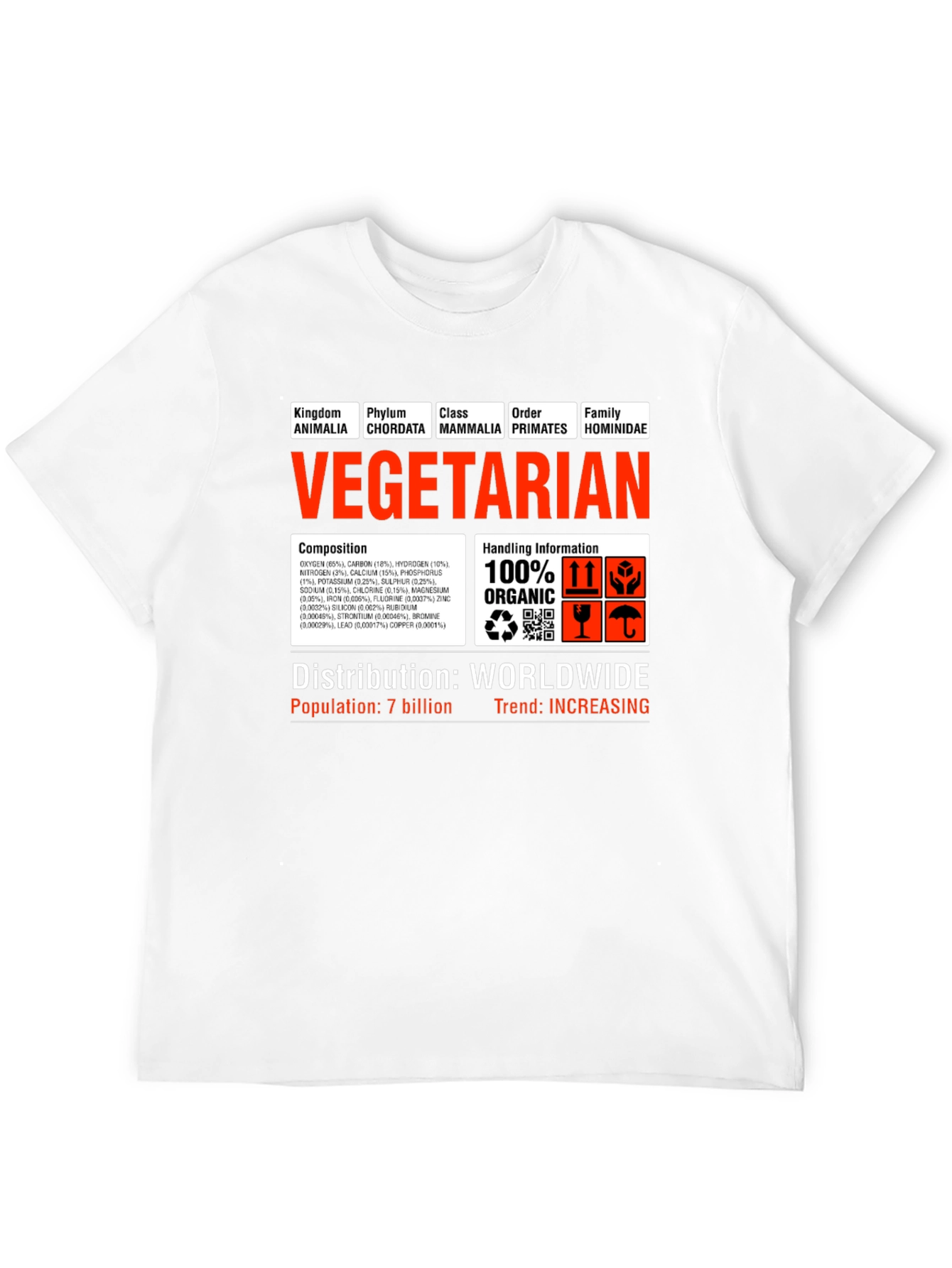 Black Vegetarian Science T-Shirt view 12